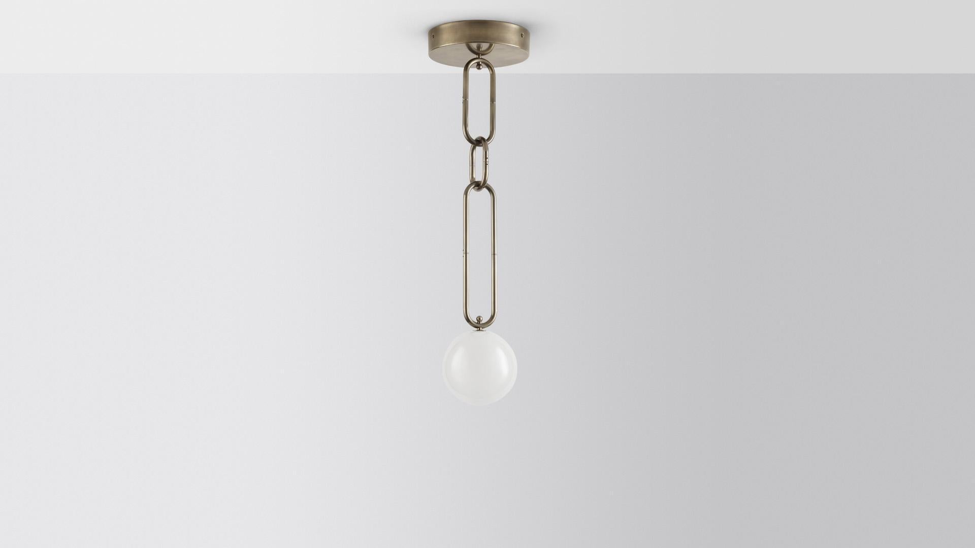 Chain chain chain by Volker Haug
Dimensions: 28 x H minimum 45 cm
Materials: Brass
Finish: Polished, brushed or bronzed brass; enamel or chrome-plated

Lamp: E27, Frosted or Opal LED G95 or G125
Custom finishes available on request.

The U
