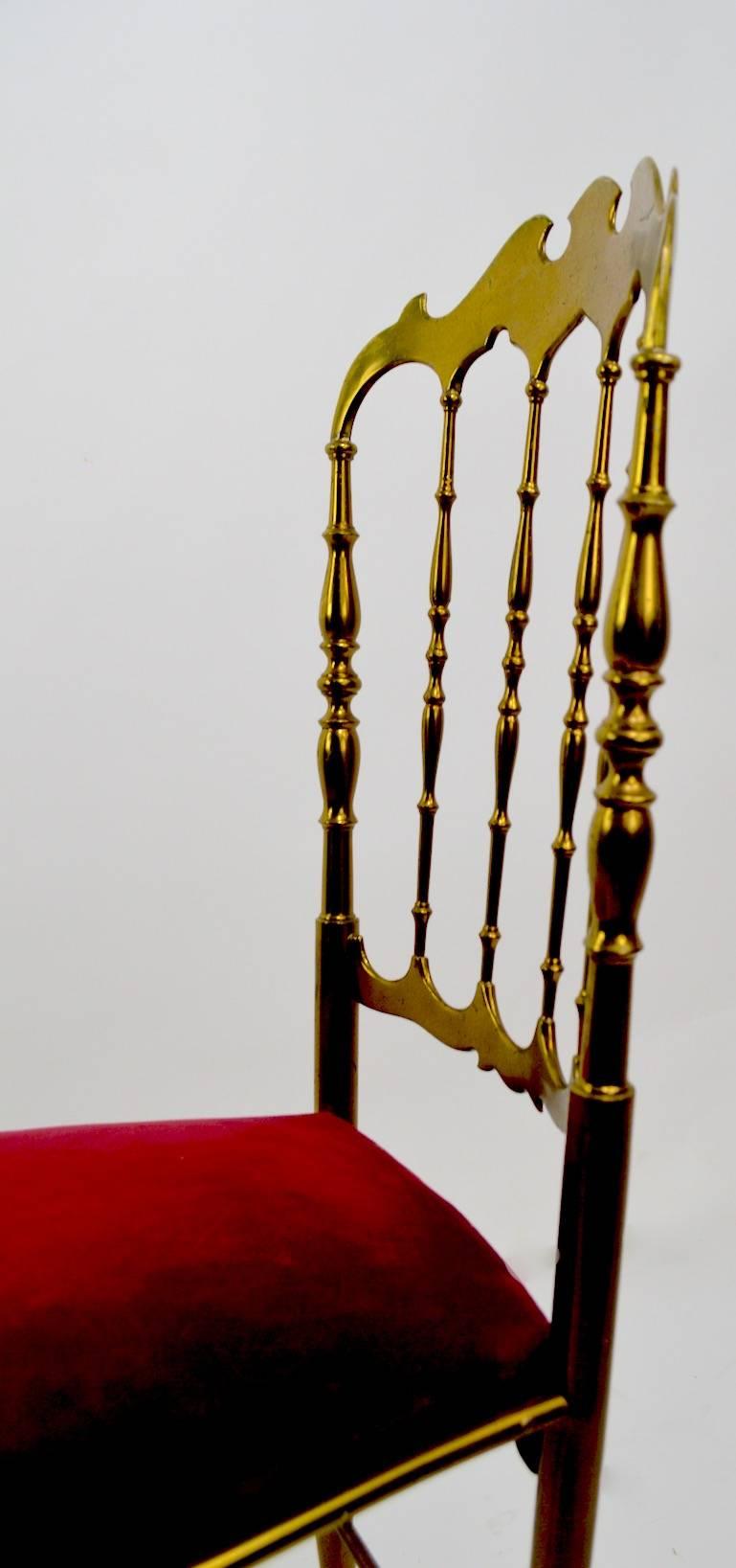 Hollywood Regency Brass Chair by Charivari For Sale