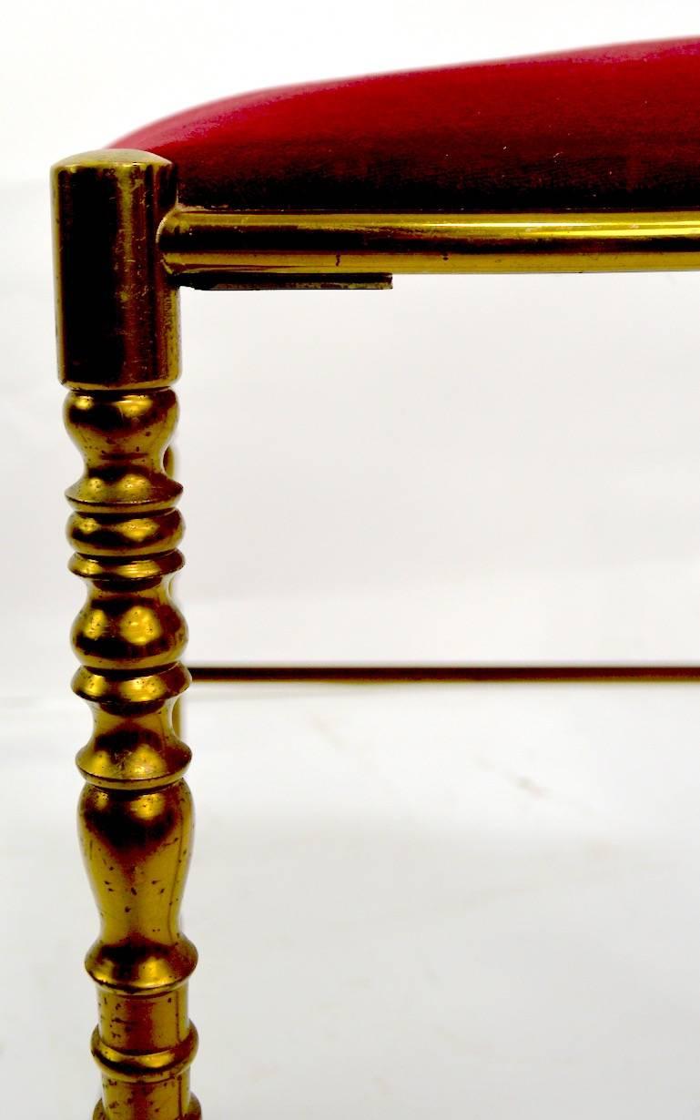 Italian Brass Chair by Charivari For Sale