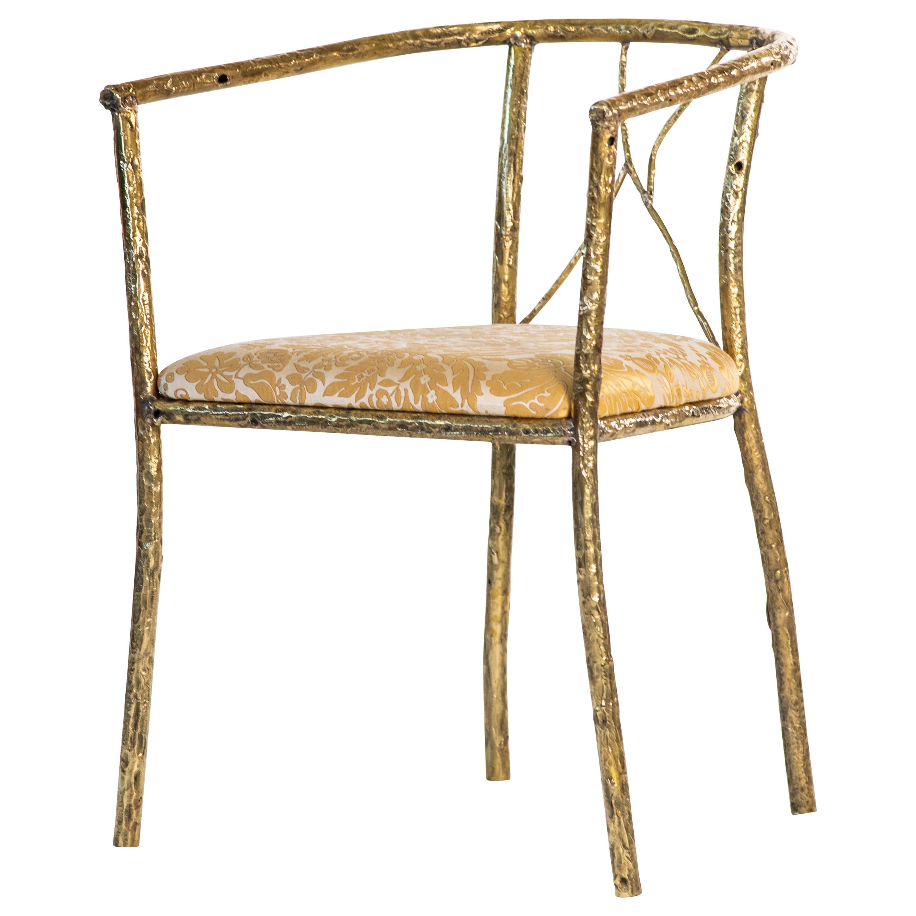 Brass Chair by Samuel Costantini For Sale 8