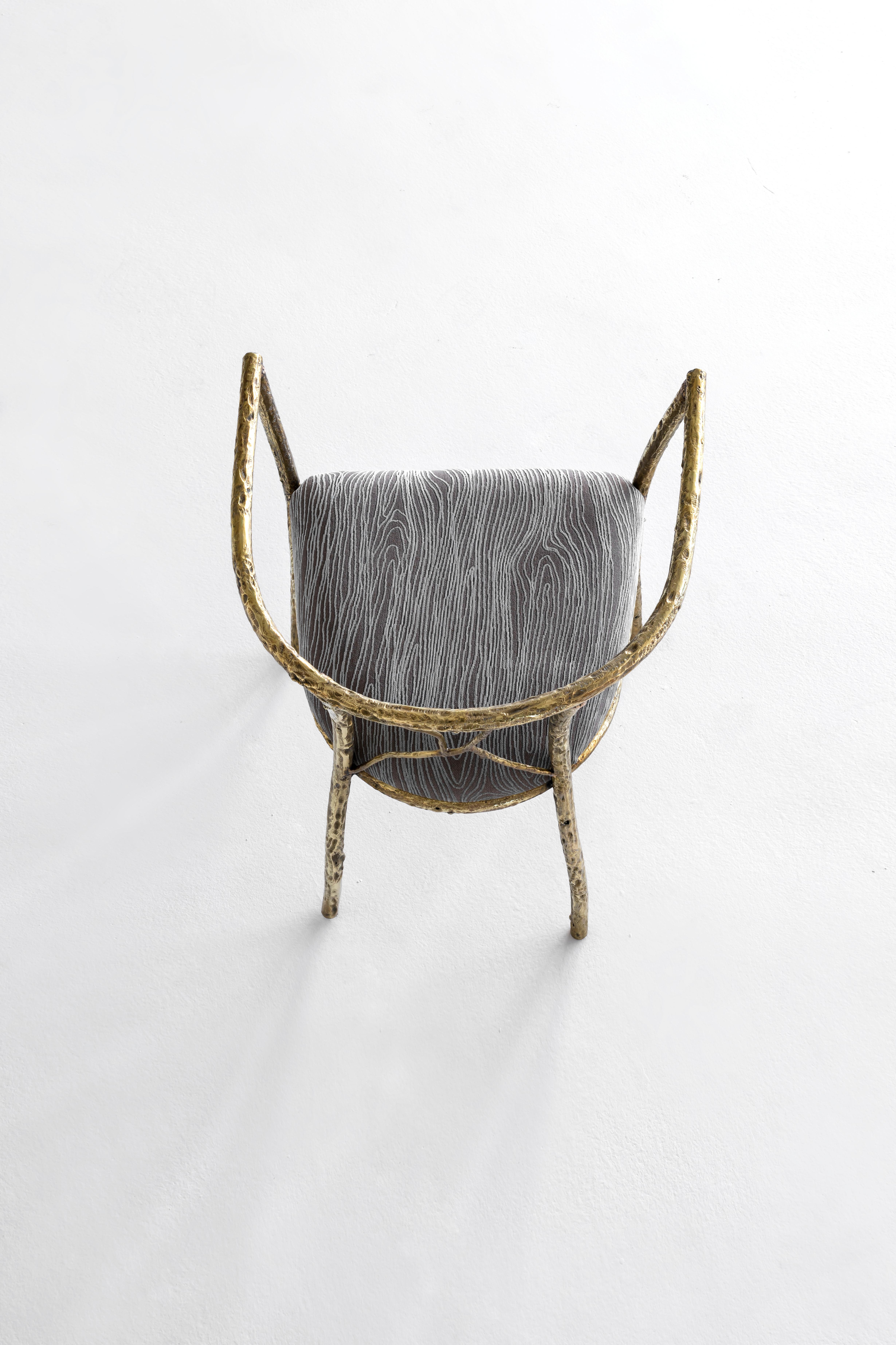 Brass Chair by Samuel Costantini In New Condition For Sale In Geneve, CH