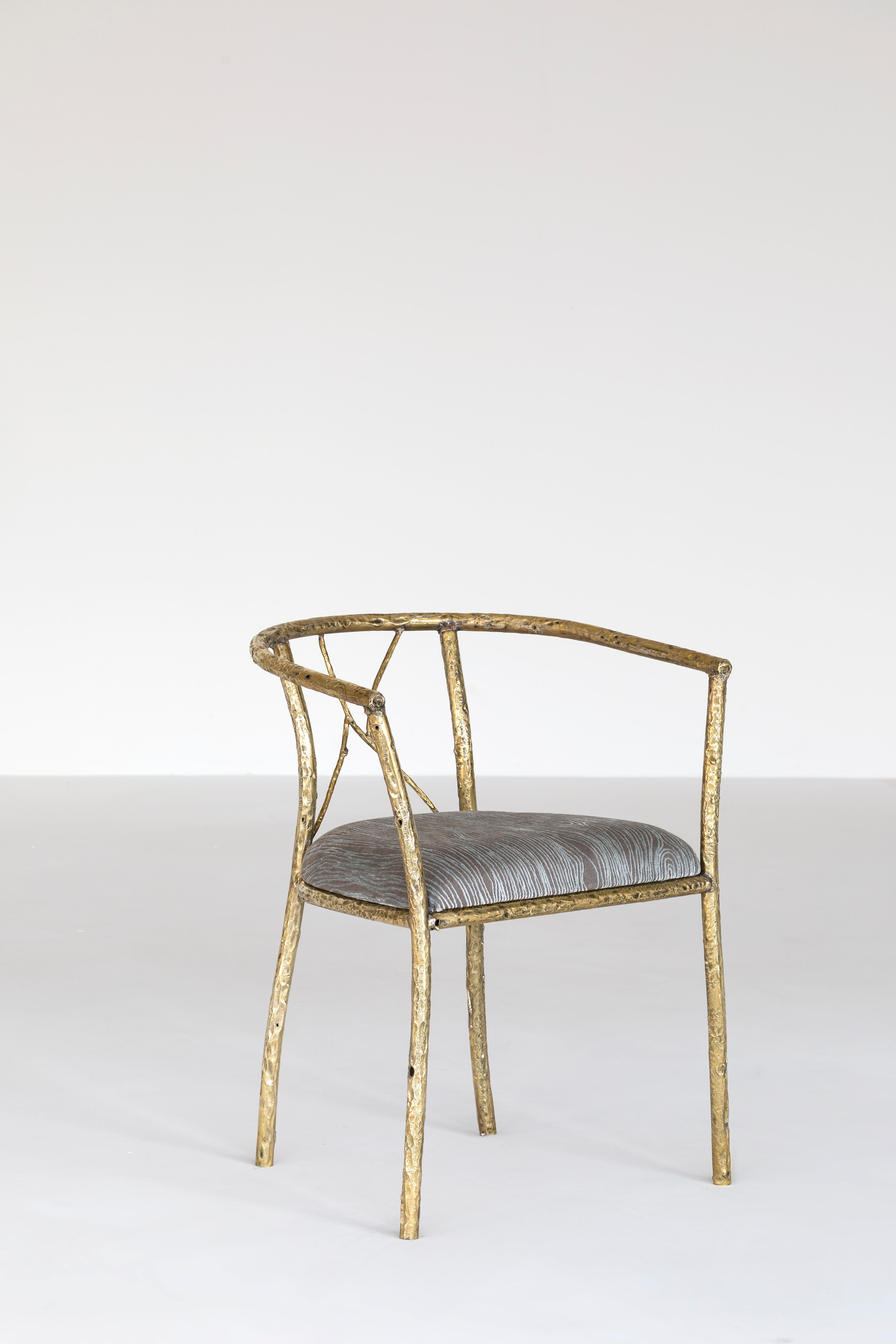 Brass Chair by Samuel Costantini For Sale 3