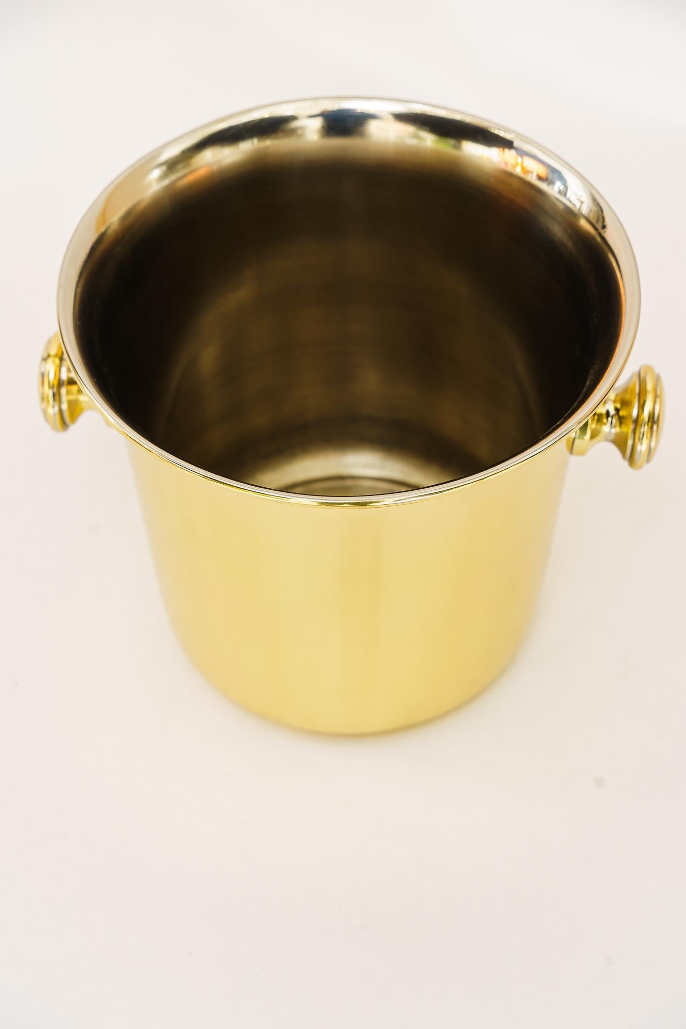 Mid-20th Century Brass Champagne Bucket vienna around 1950s For Sale