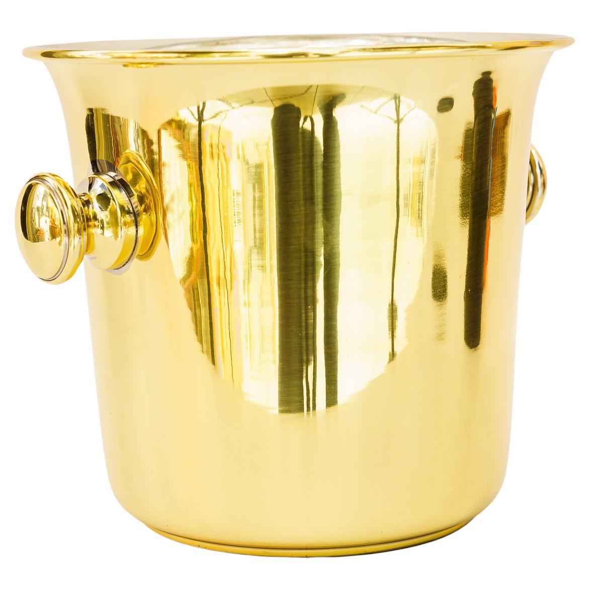 Brass Champagne Bucket vienna around 1950s For Sale