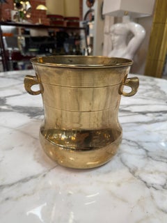 Brass Champagne Bucket / Wine Cooler with Ring Handles