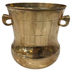 Brass Champagne Bucket / Wine Cooler with Ring Handles