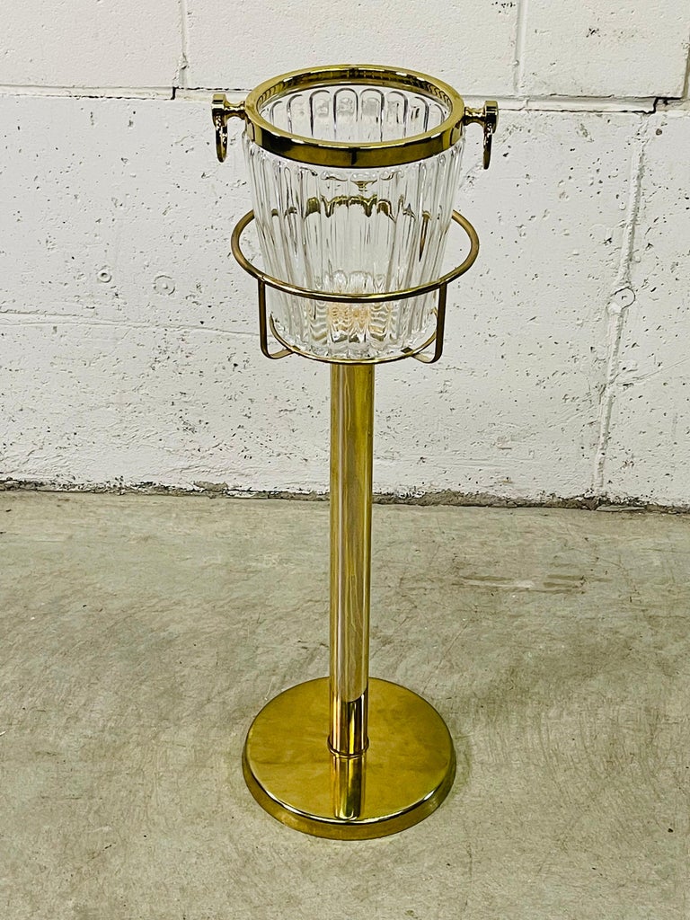 Brass Champagne and Ice Bucket Stand at 1stDibs brass champagne