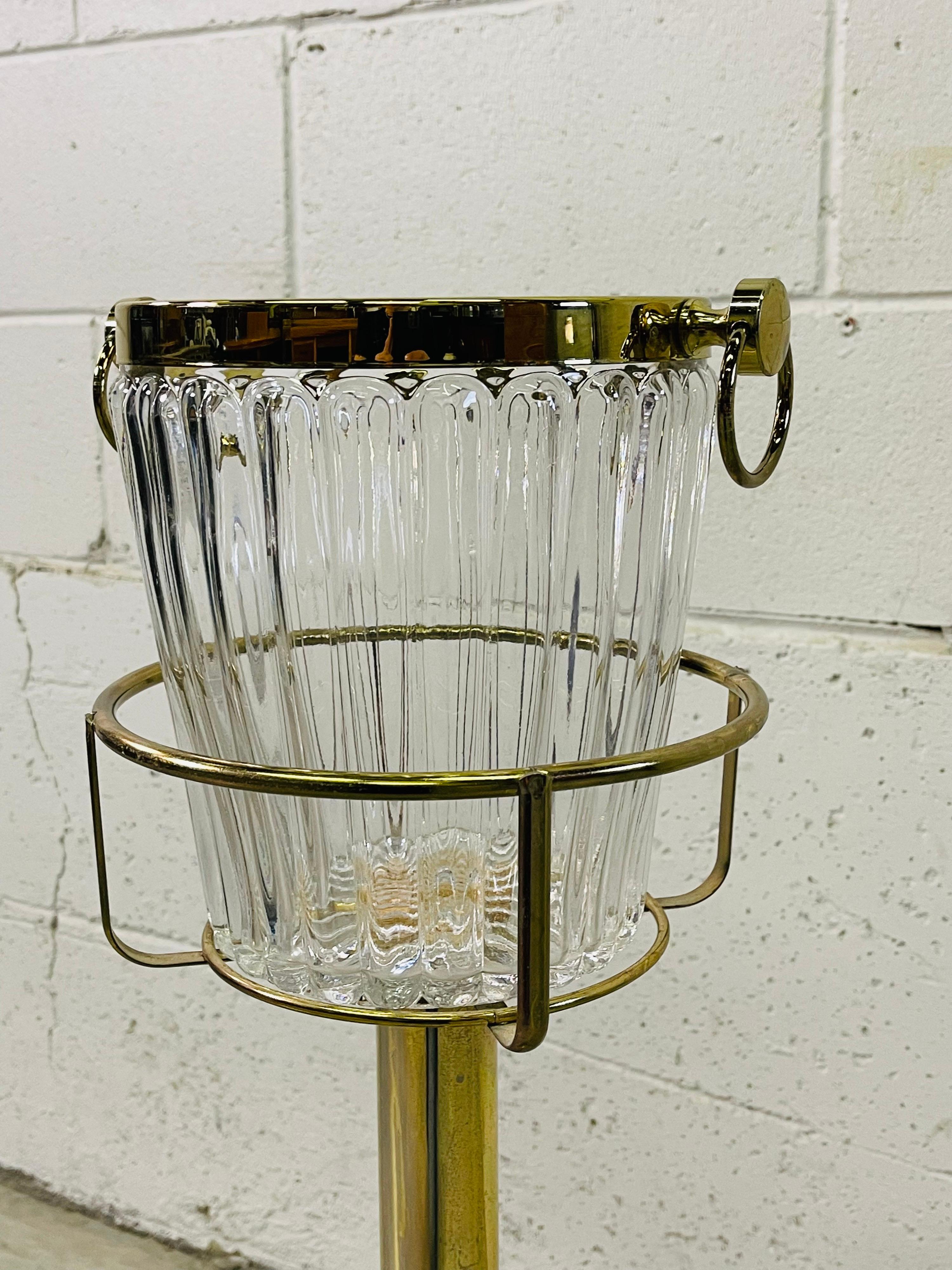 gold champagne bucket with stand