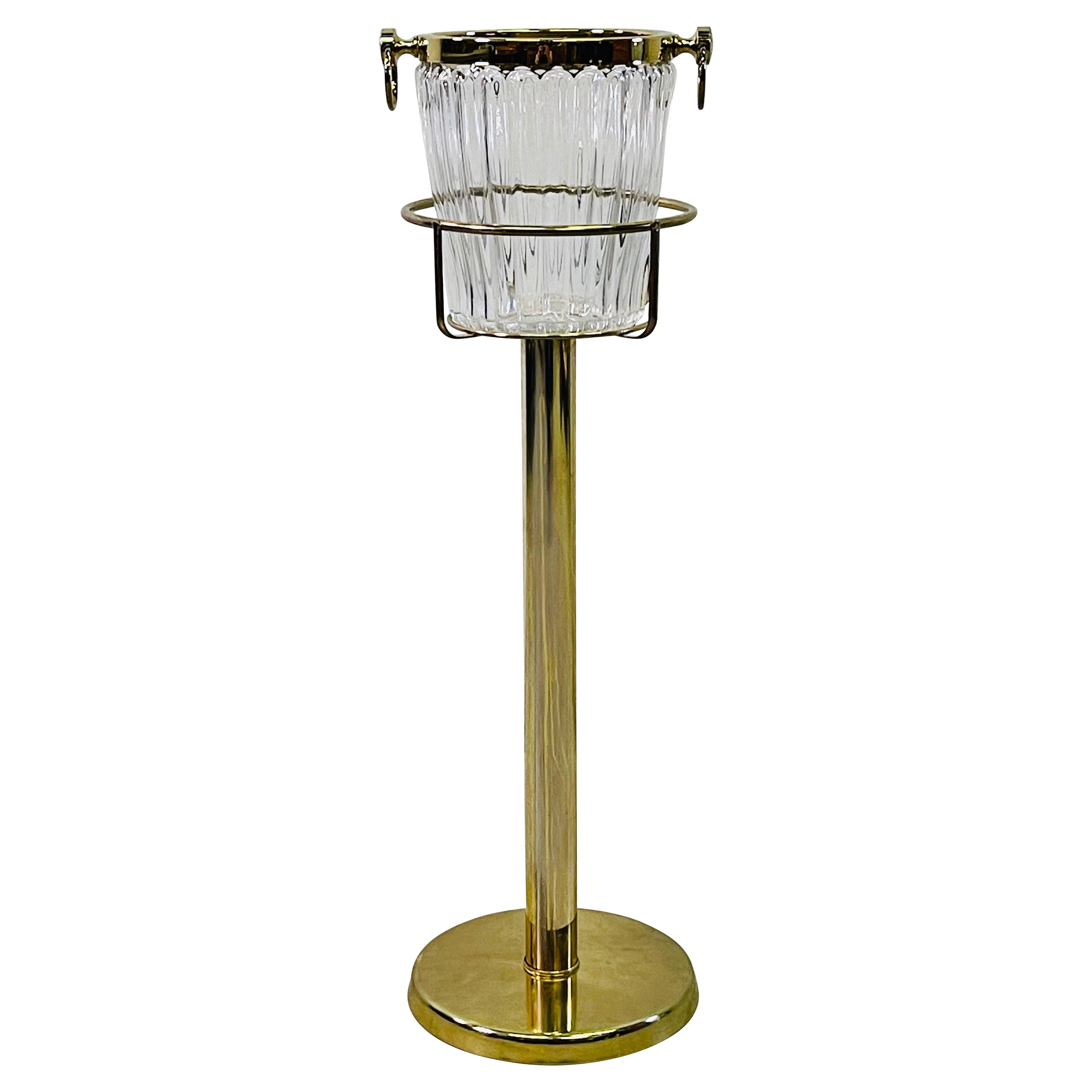 Brass Champagne & Ice Bucket Stand