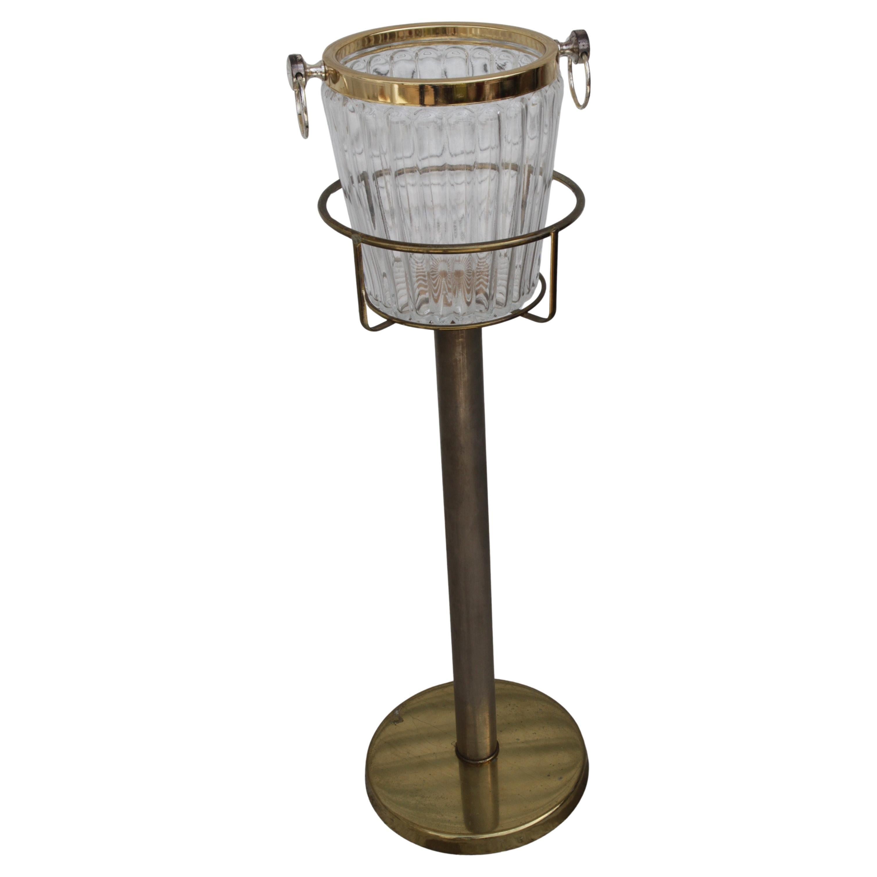 Brass Champagne & Ice Bucket Stand