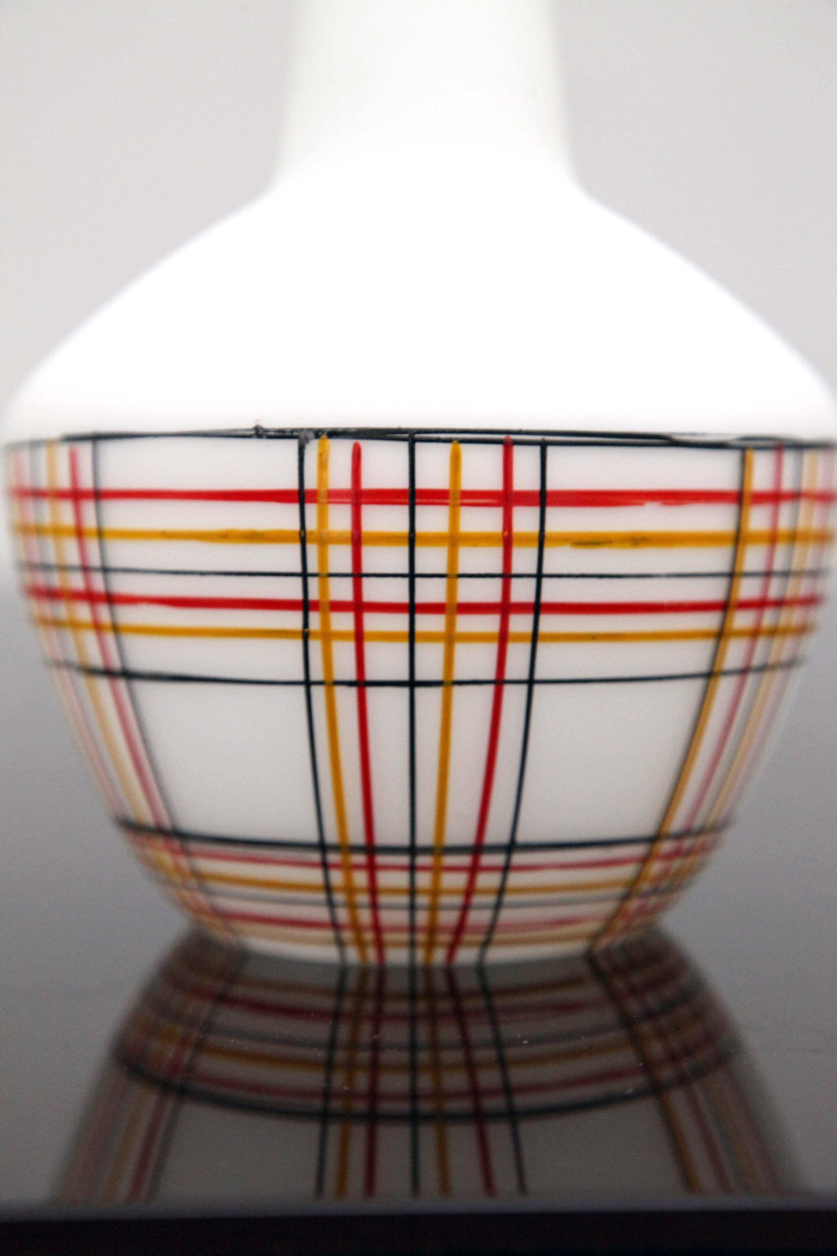 Vetro opalino Lampadario in ottone, anni '50 in vendita