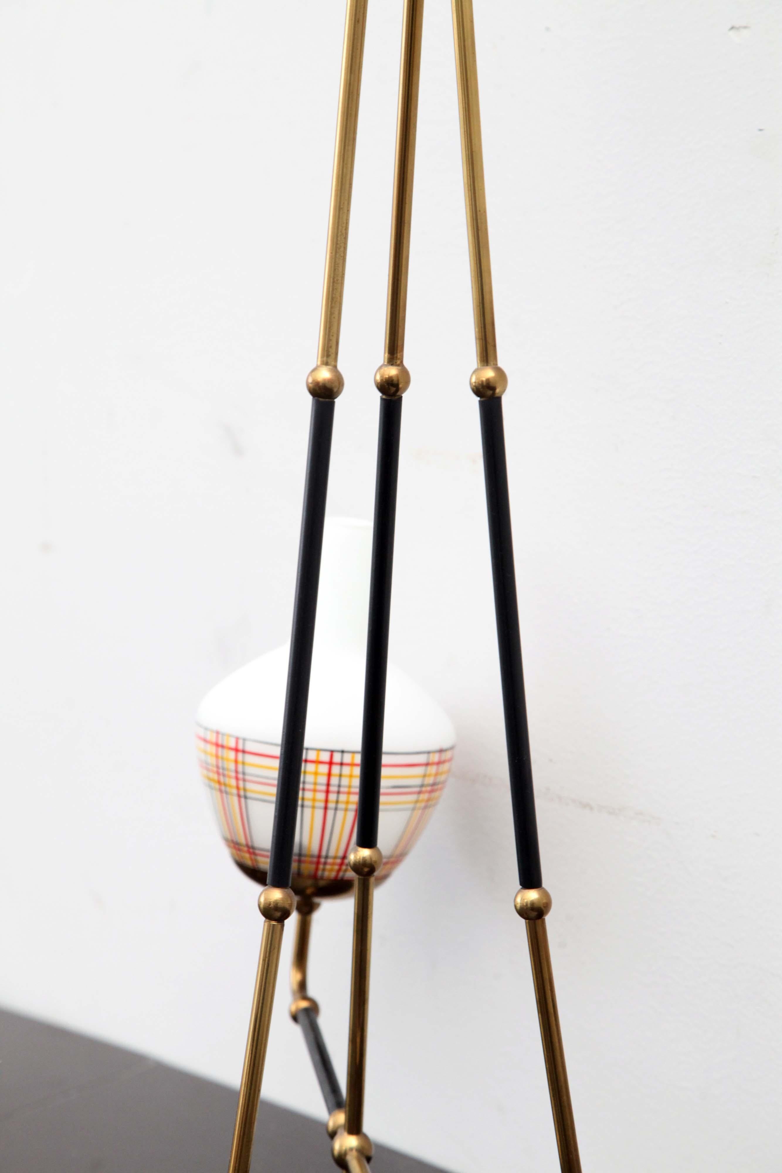 Lampadario in ottone, anni '50 in vendita 2