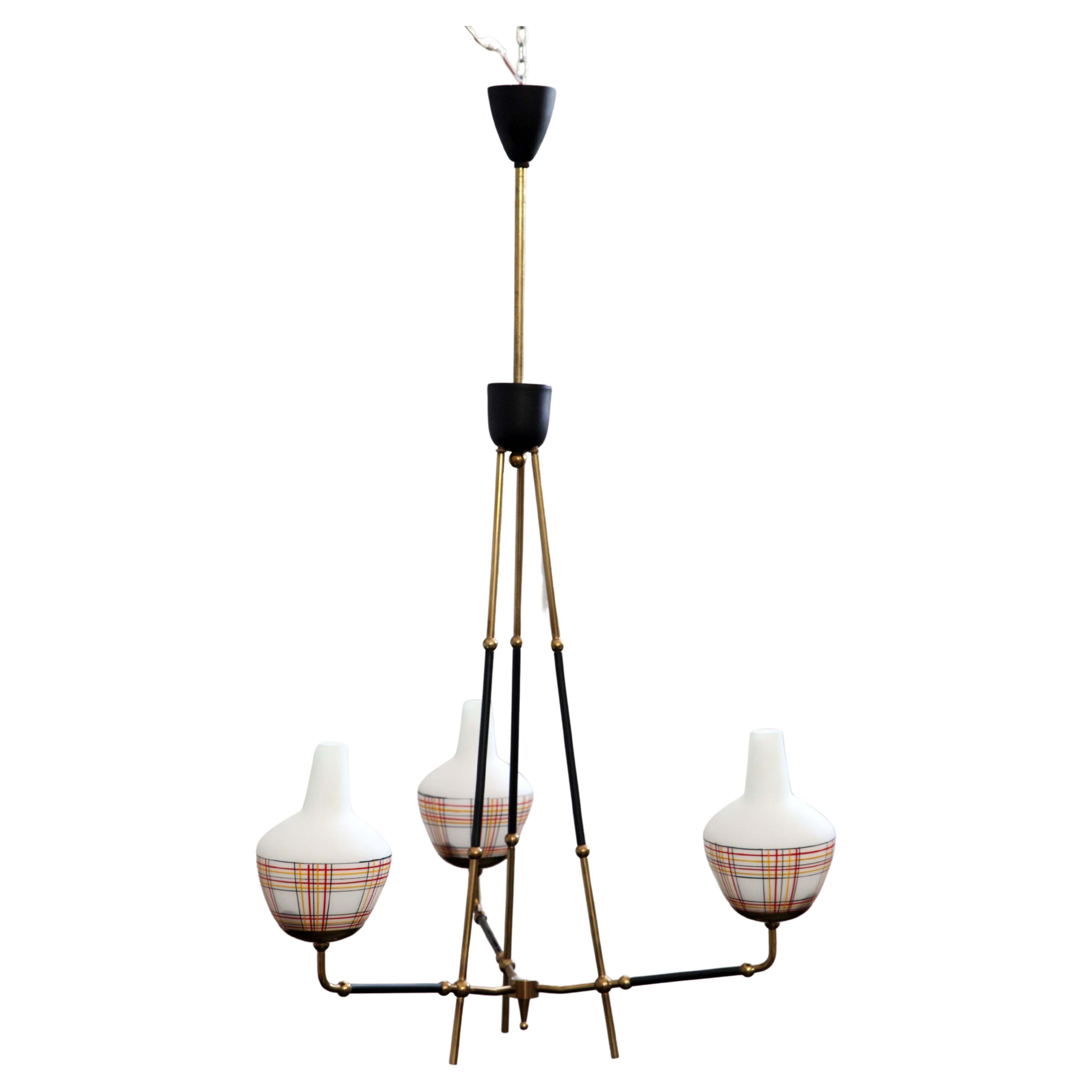 Brass Chandelier, 1950s