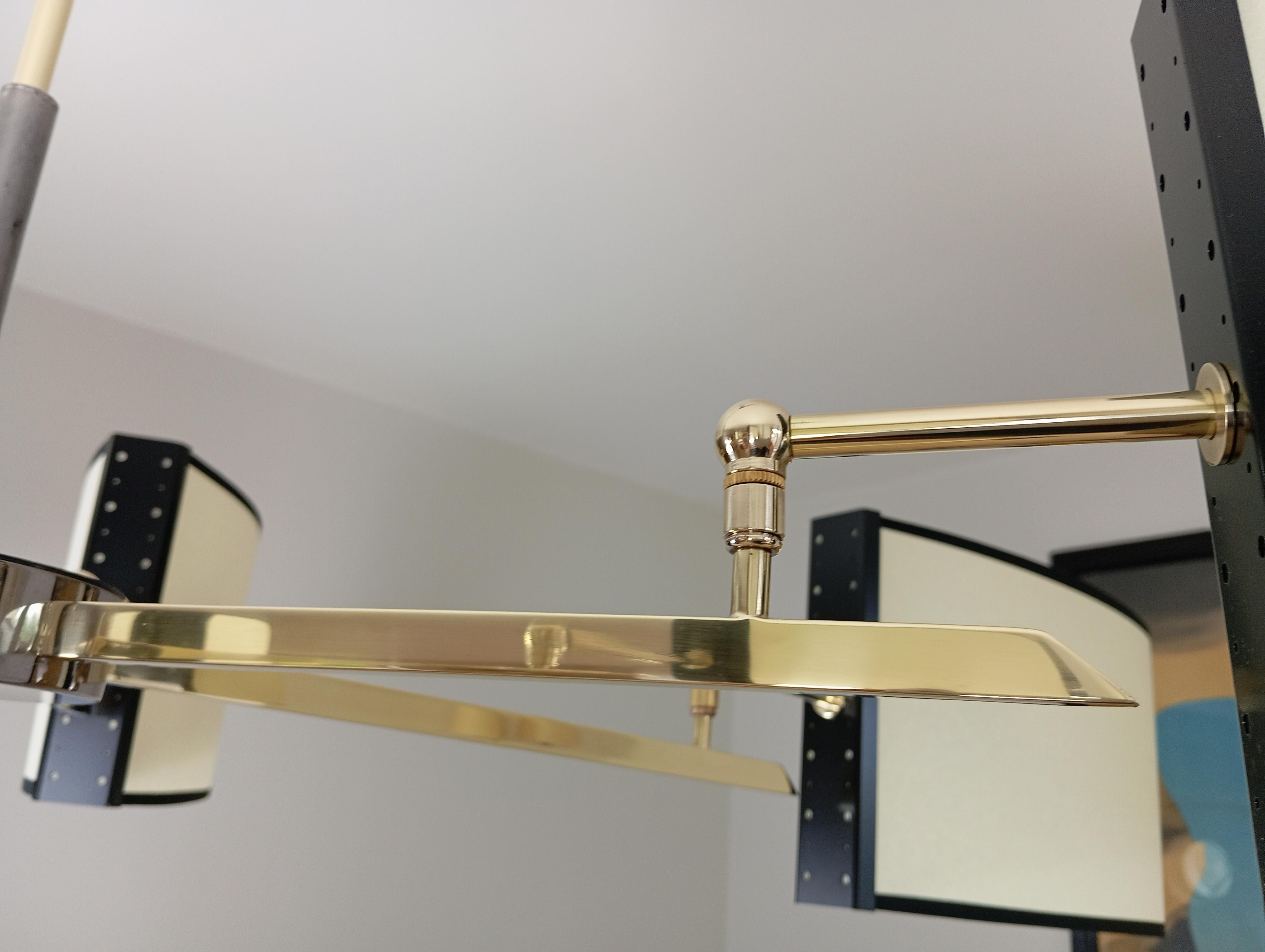 Brass chandelier, 6 arms, Maison Lunel Circa 1960 5