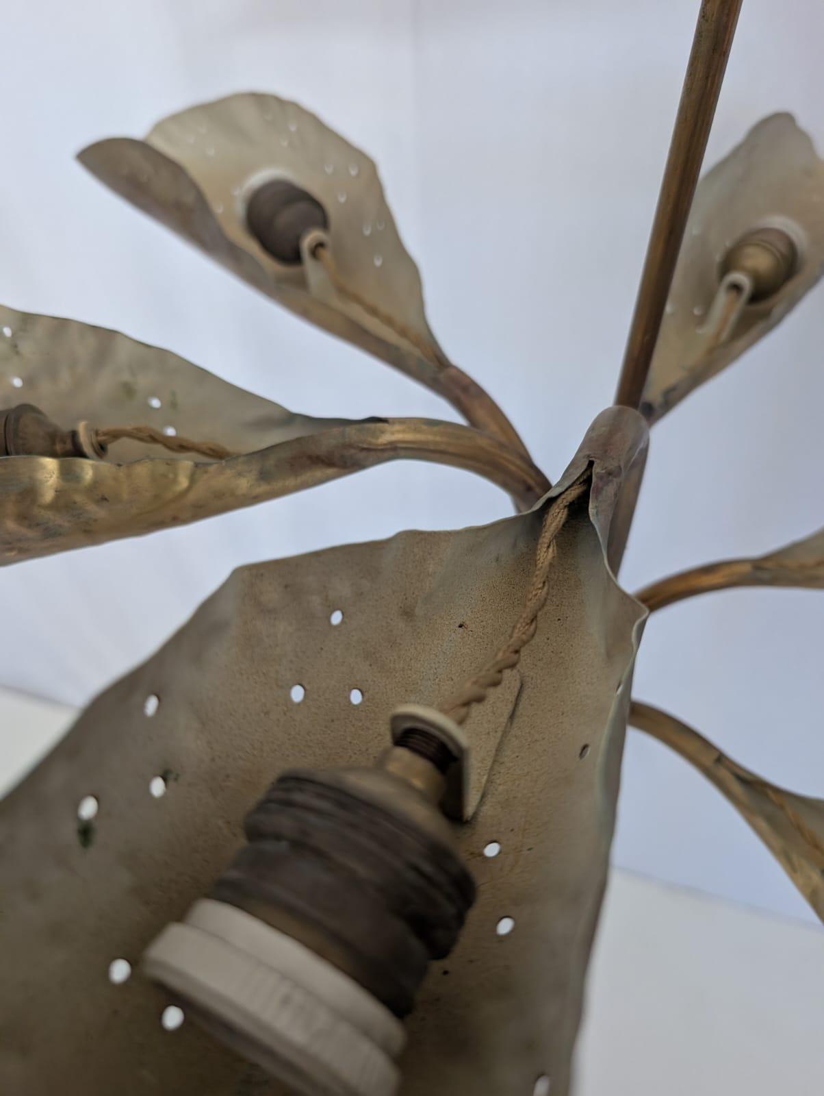 Brass Chandelier by Angelo Lelii for Arredoluce, 1951 Italian en venta