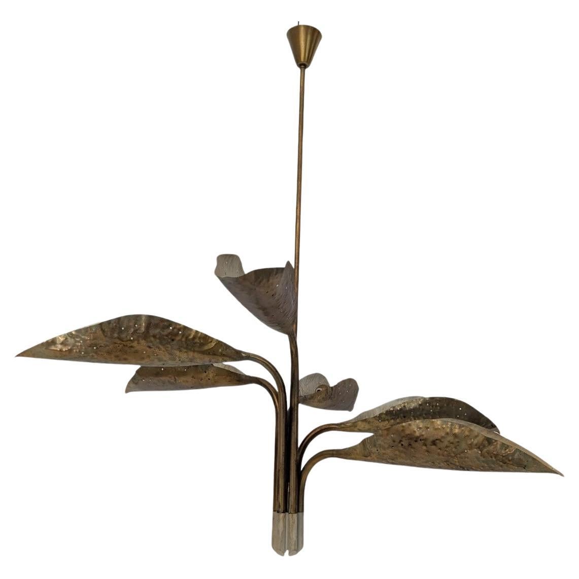 Brass Chandelier by Angelo Lelii for Arredoluce, 1951 en venta