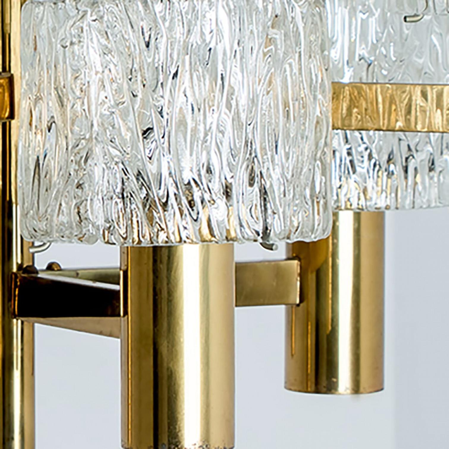 Lampadario in ottone di Carl Fagerlund per Orrefors, anni '60 in vendita 5