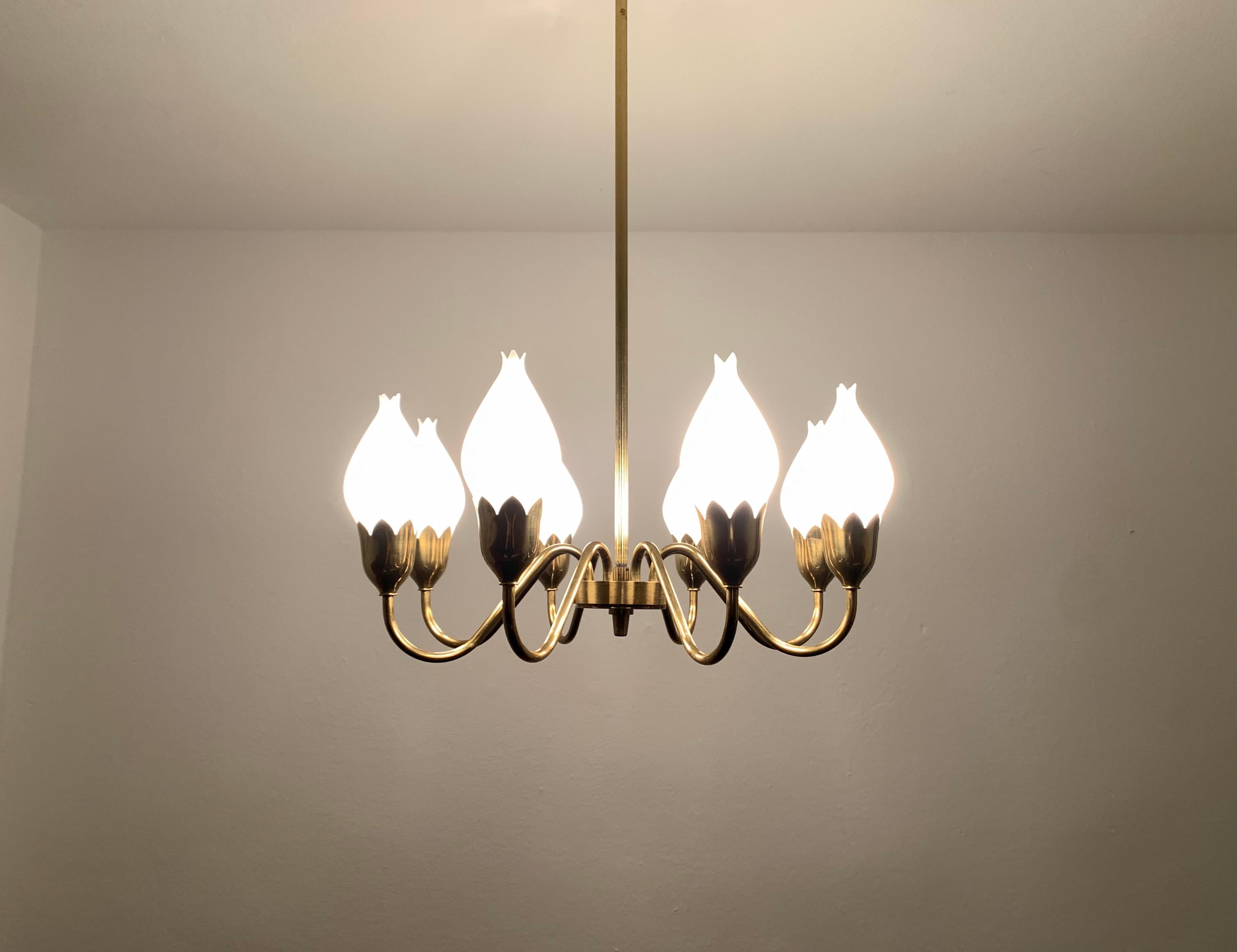 Brass Chandelier by Fog and Morup For Sale 4