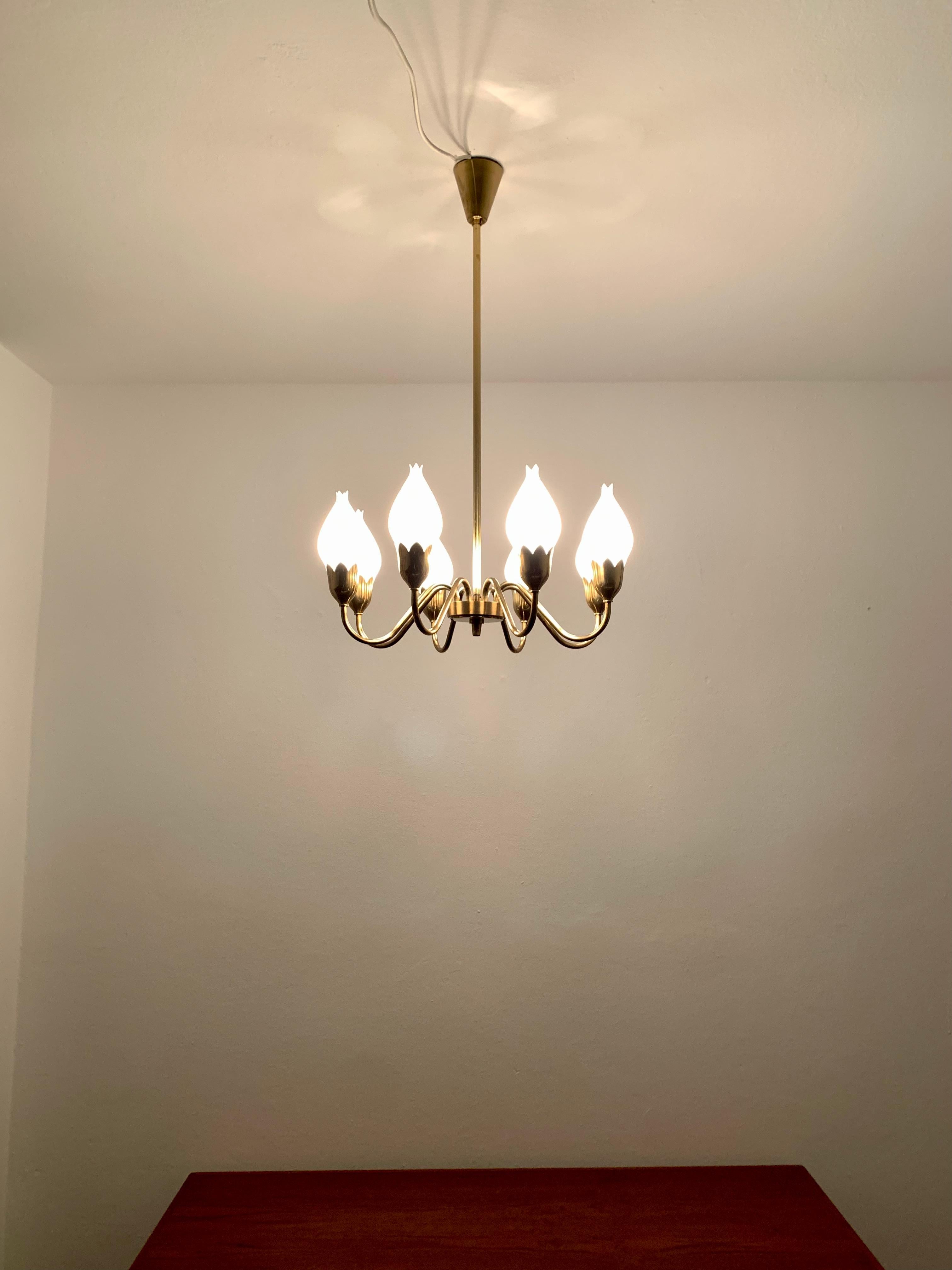 Brass Chandelier by Fog and Morup For Sale 5