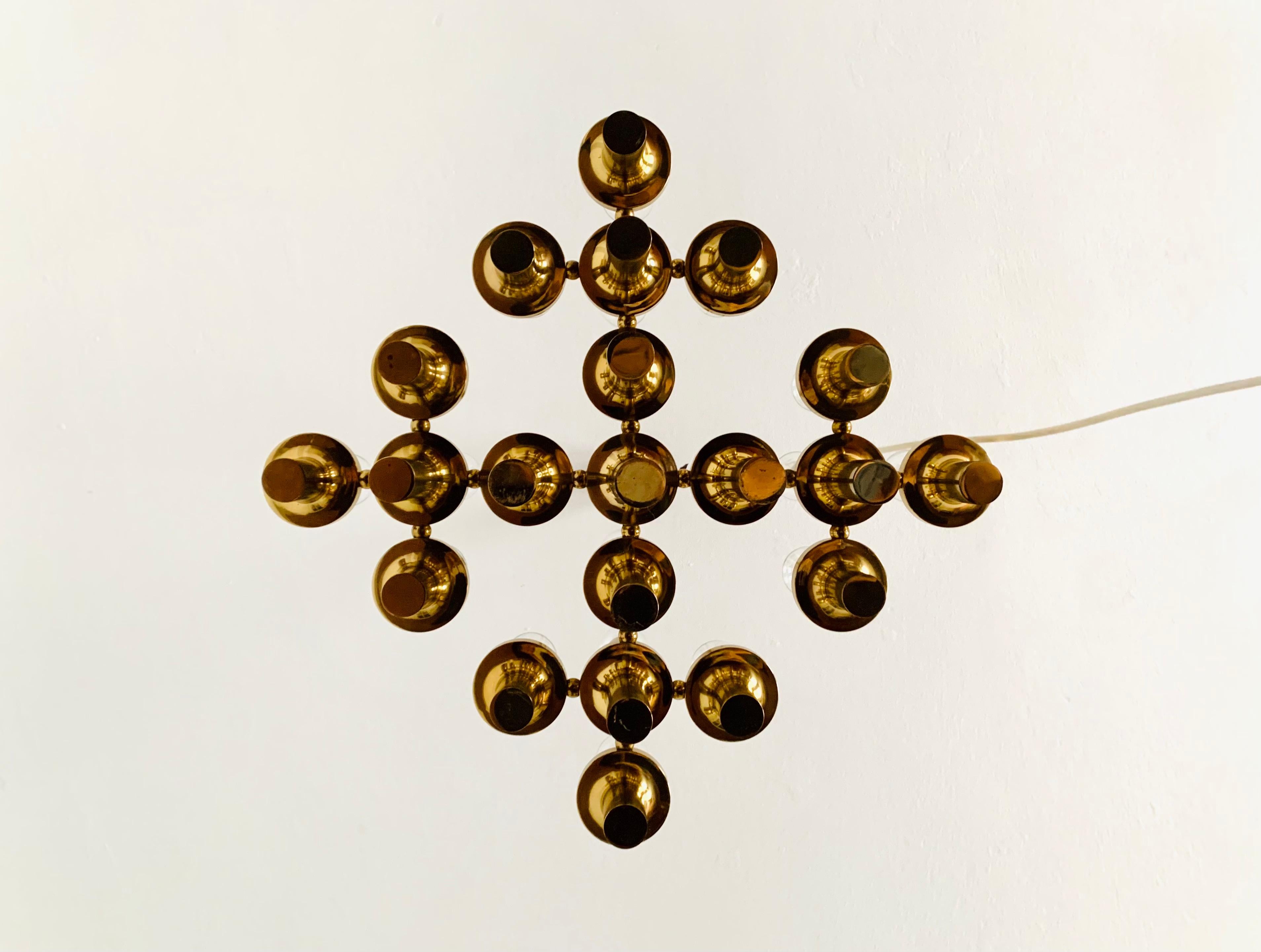 Lustre en laiton de Gaetano Sciolari en vente 1