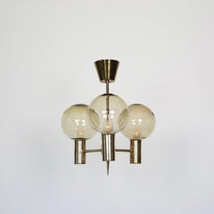 Brass Chandelier by Hans-Agne Jakobsson, 1960s, Sweden