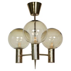 Brass Chandelier by Hans-Agne Jakobsson, 1960s, Sweden