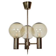 Brass Chandelier by Hans-Agne Jakobsson, 1960s, Sweden