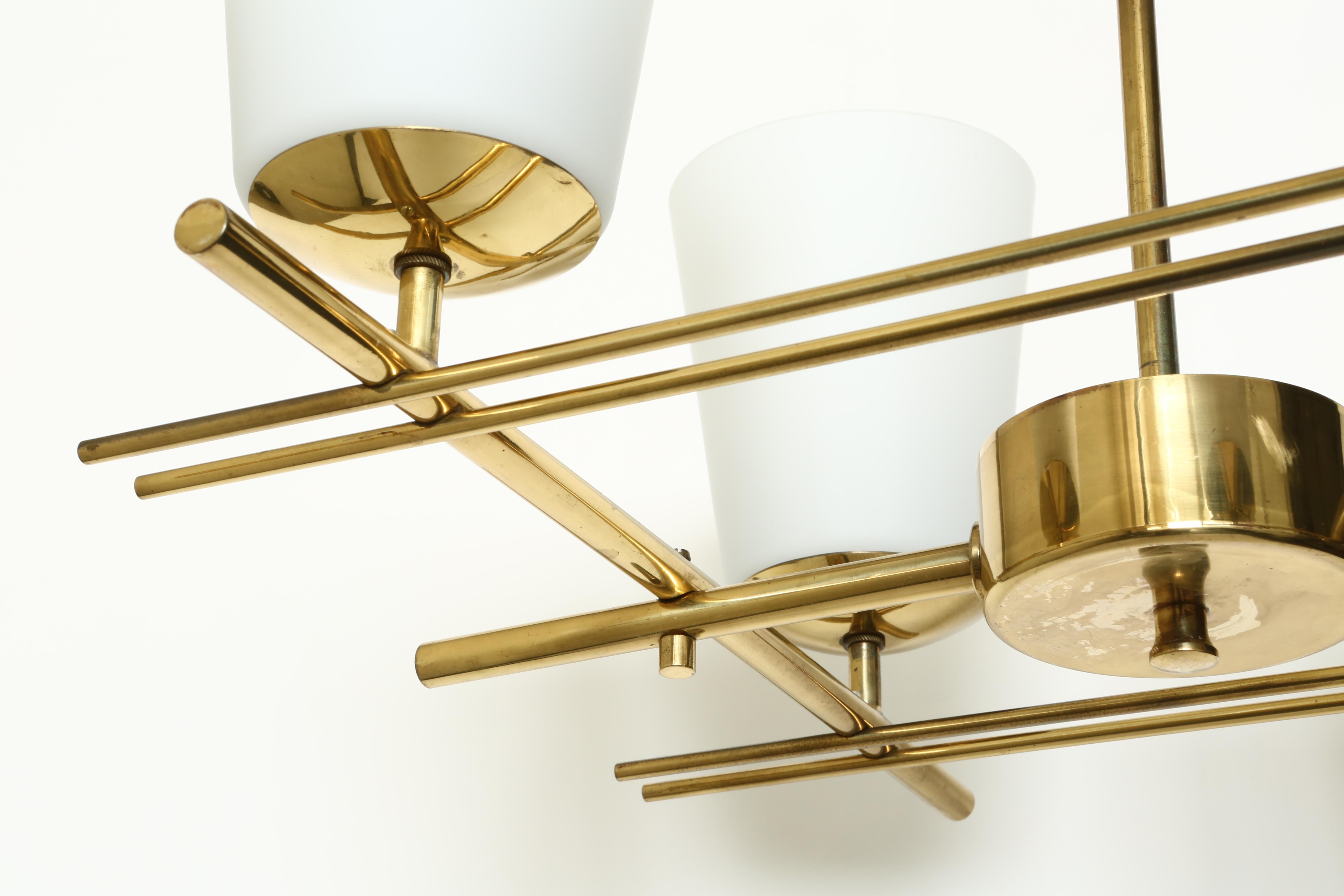 Lampadario in ottone di Itsu, Finlandia 1960 in vendita 3