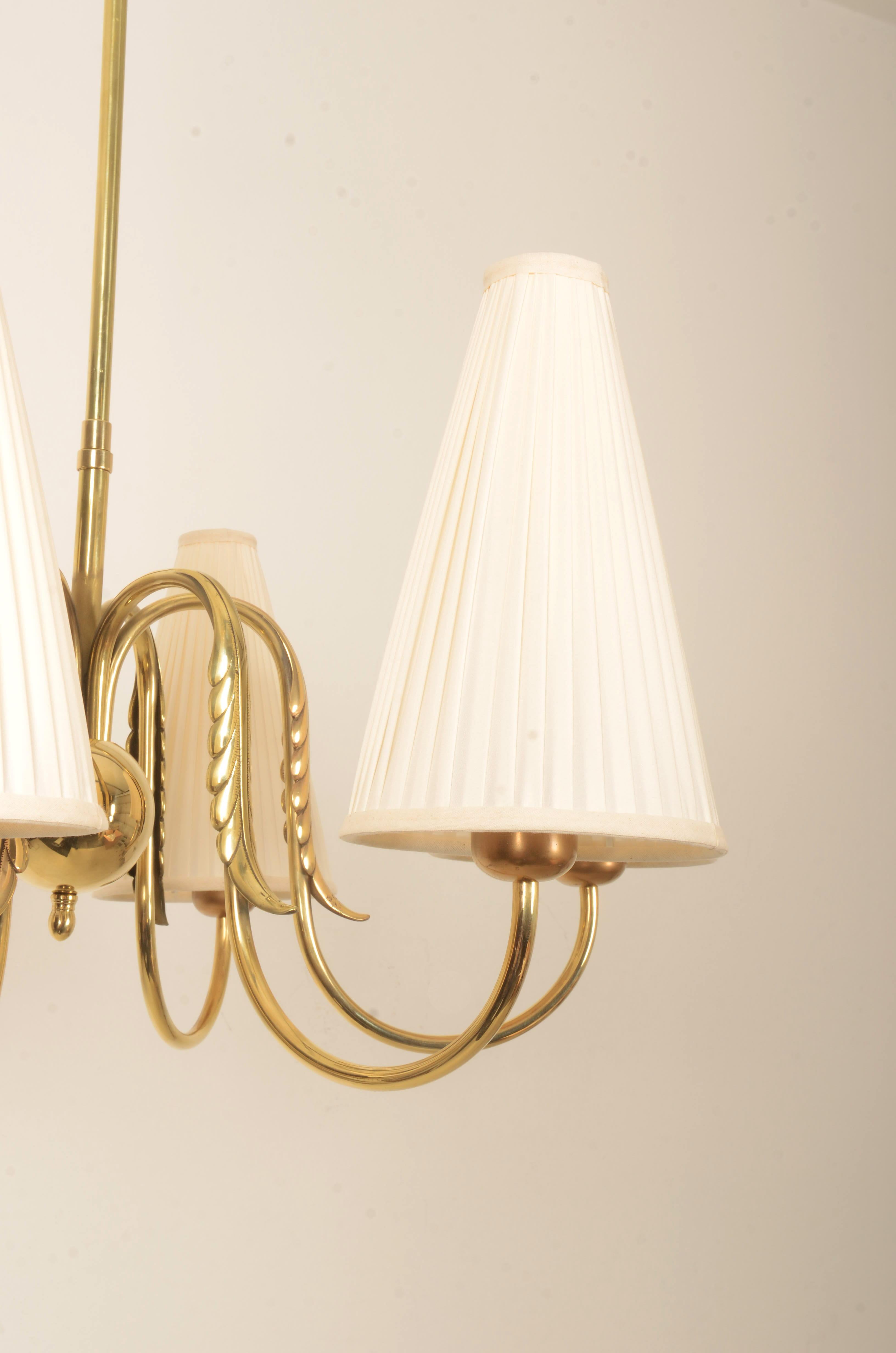 Brass Chandelier By Josef Frank For J.T. Kalmar 5