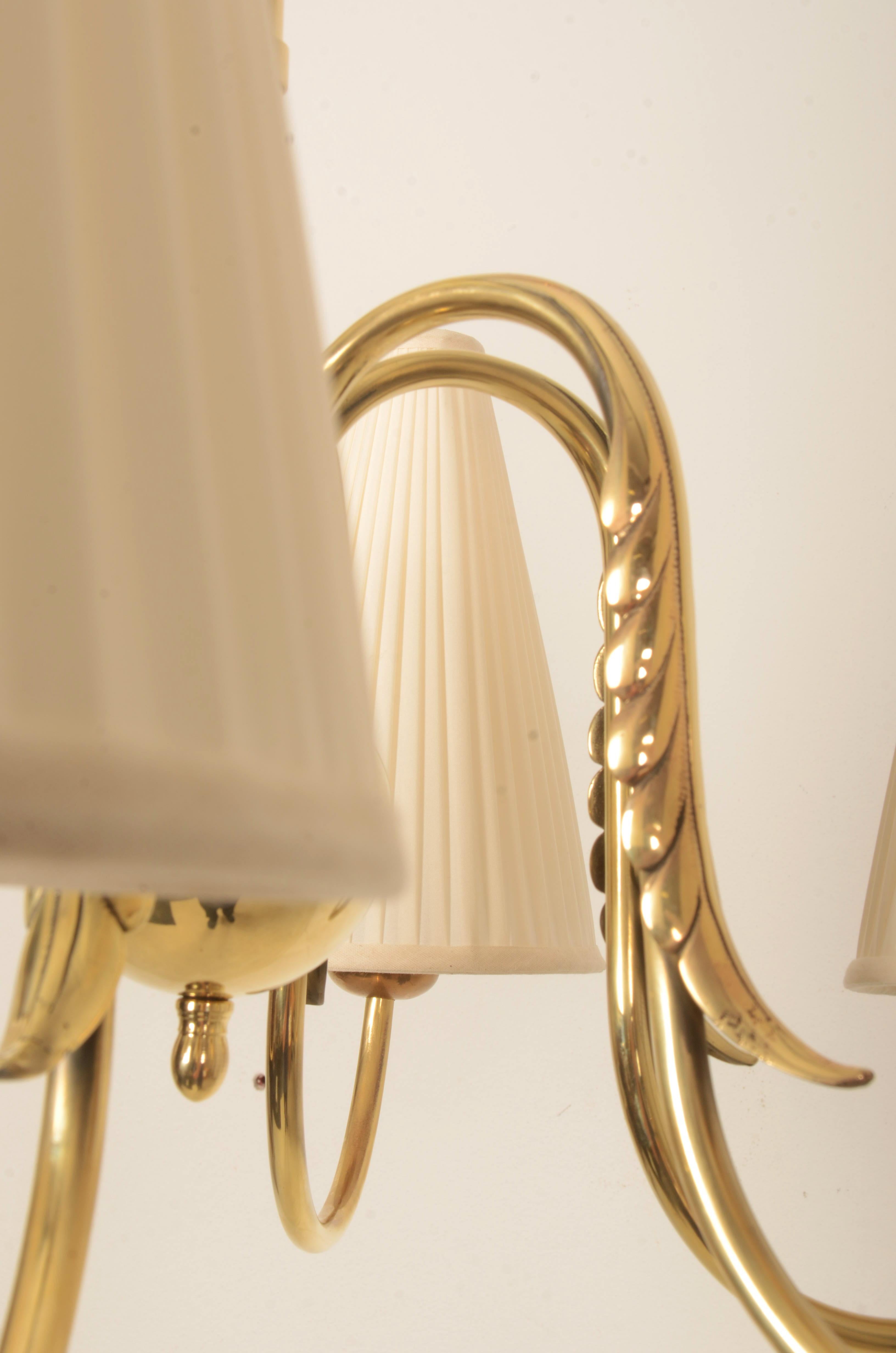 Brass Chandelier By Josef Frank For J.T. Kalmar 7