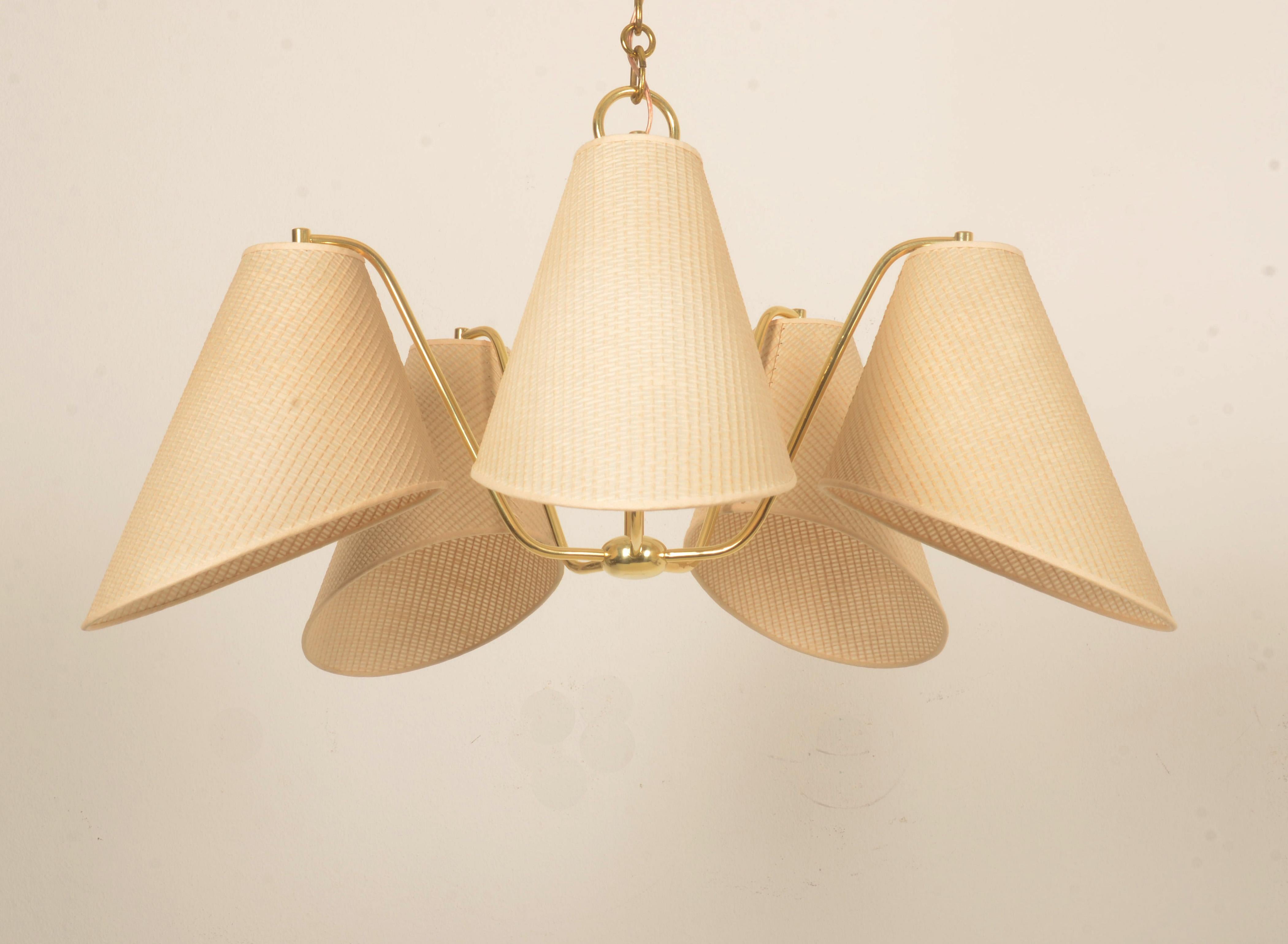 Brass Chandelier By Josef Frank For J.T. Kalmar 7