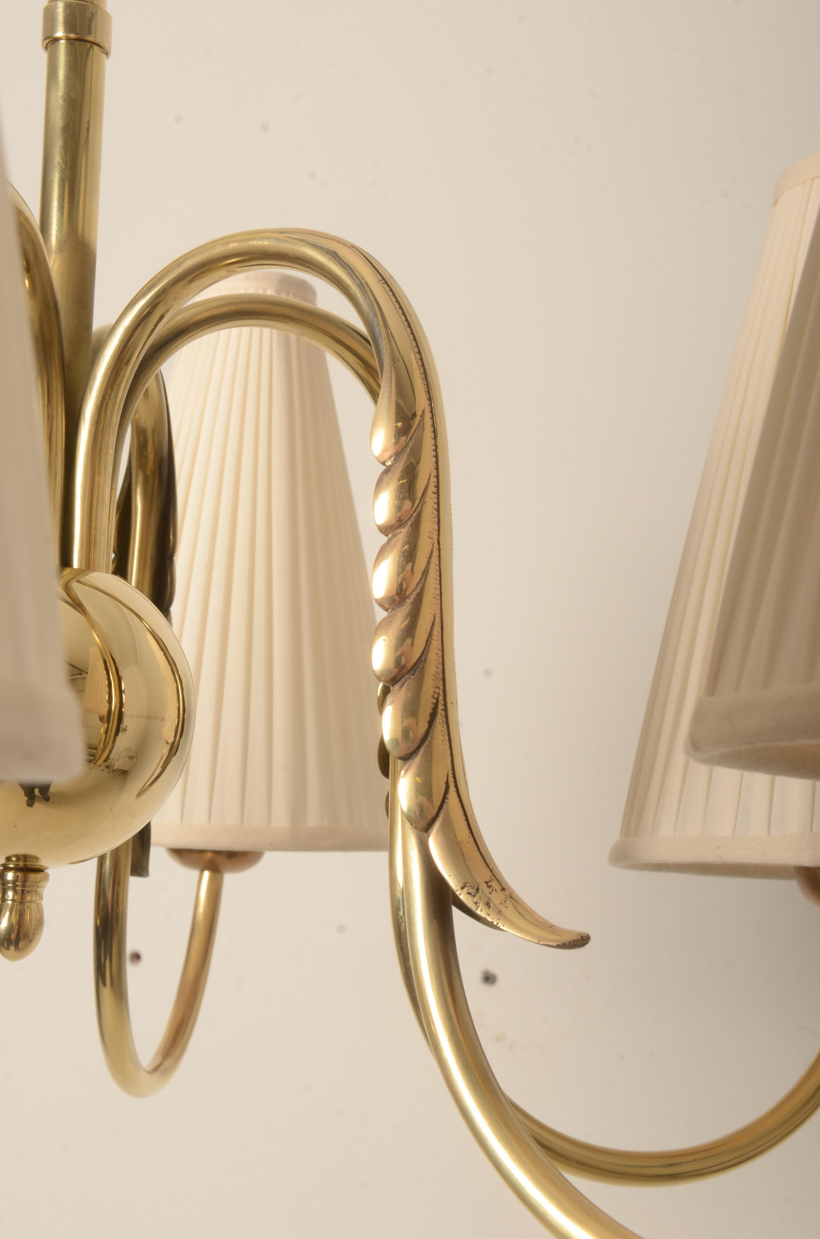 Brass Chandelier By Josef Frank For J.T. Kalmar 8