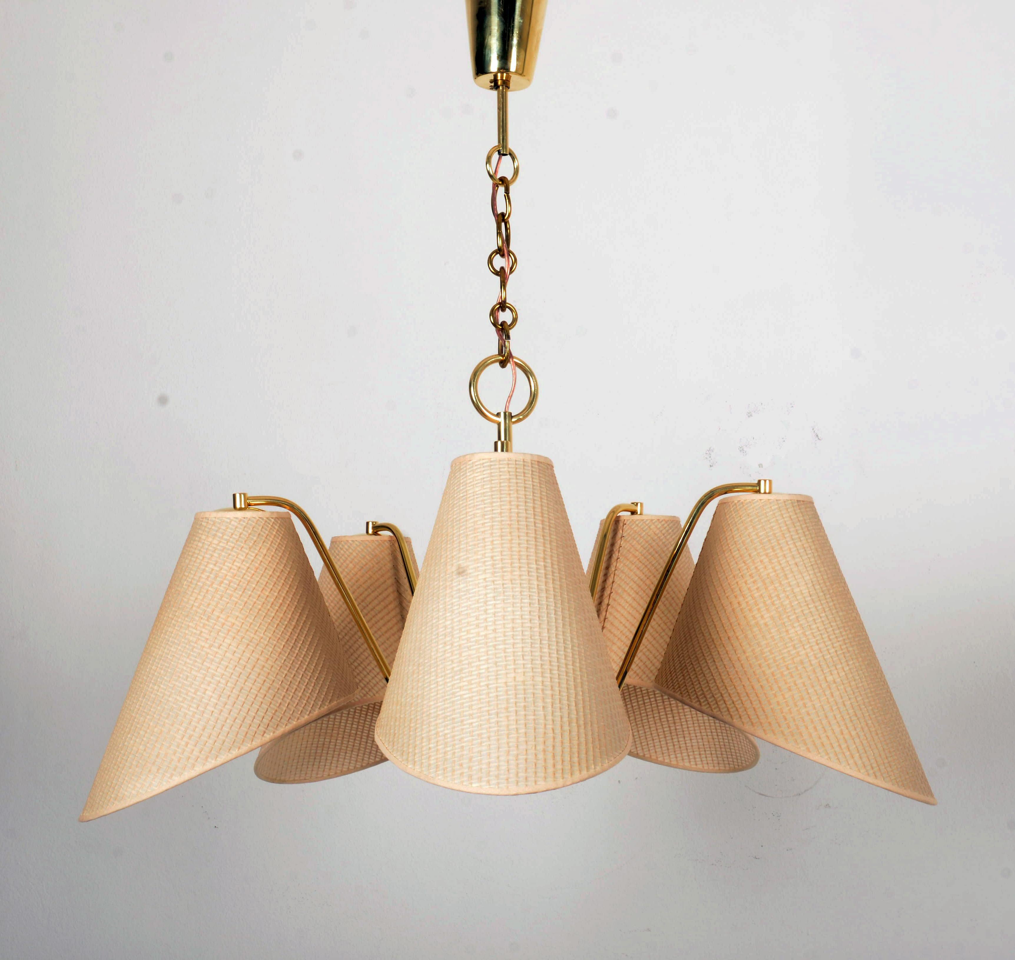 Brass Chandelier By Josef Frank For J.T. Kalmar 8