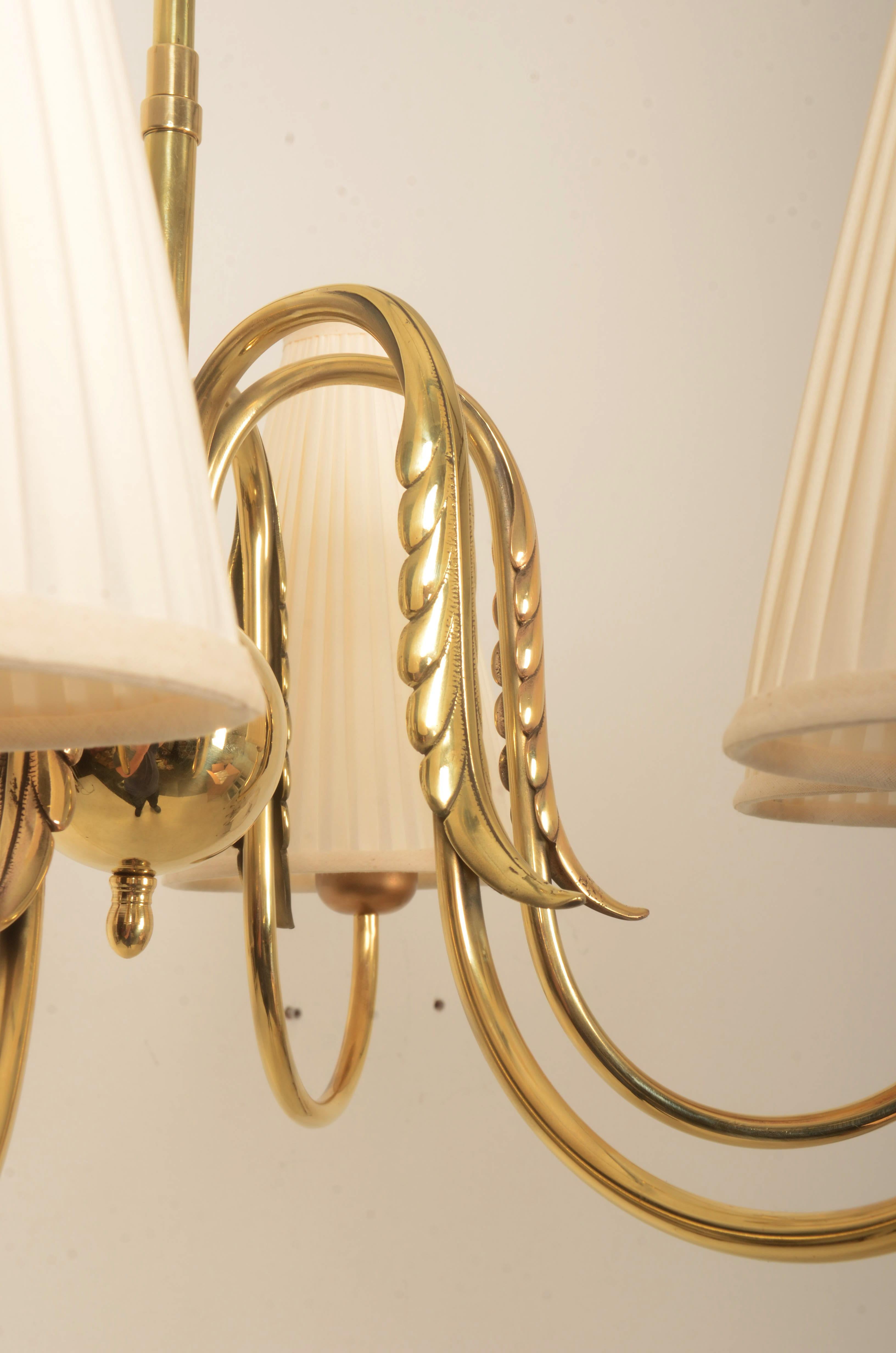 Brass Chandelier By Josef Frank For J.T. Kalmar 9