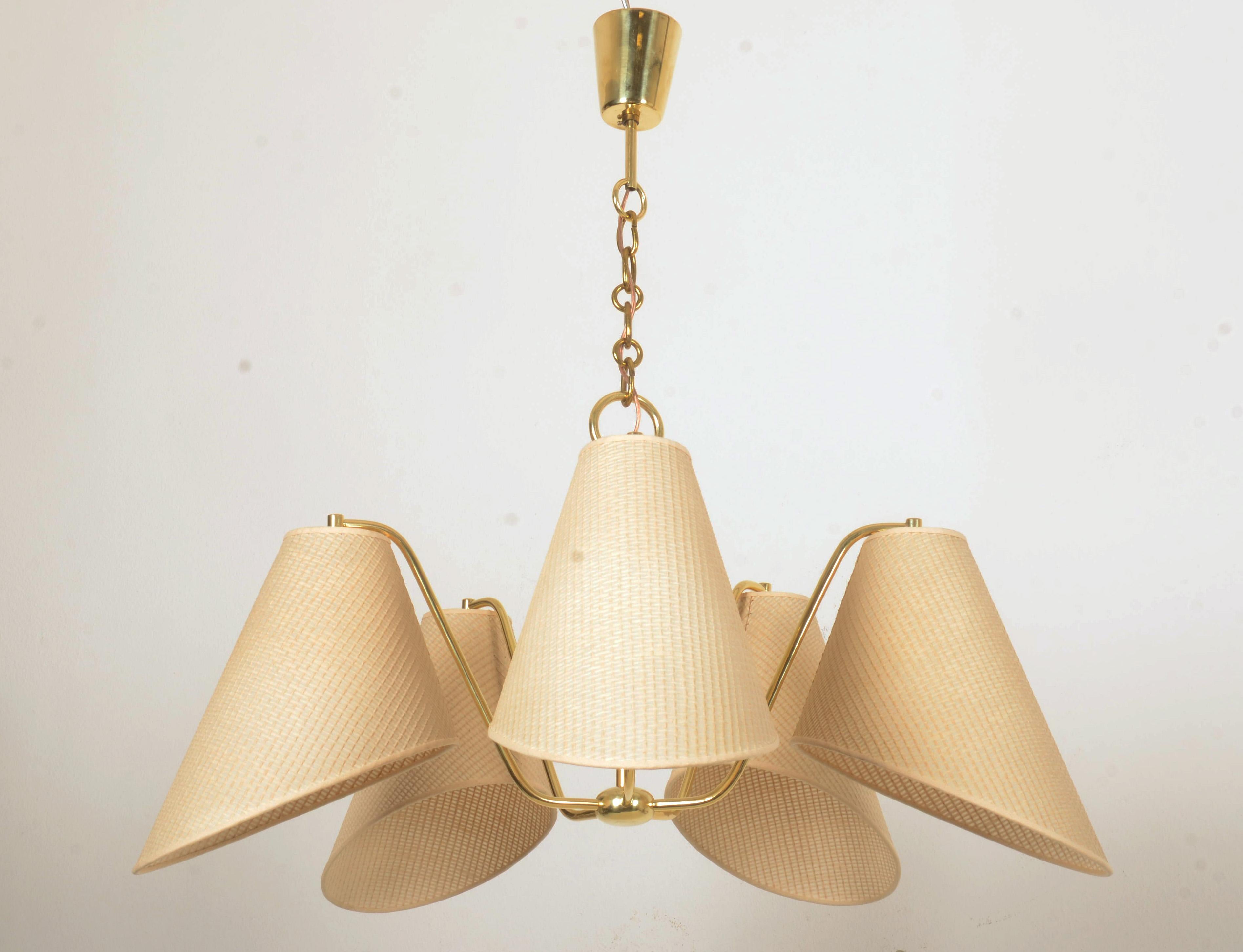 Brass Chandelier By Josef Frank For J.T. Kalmar 9