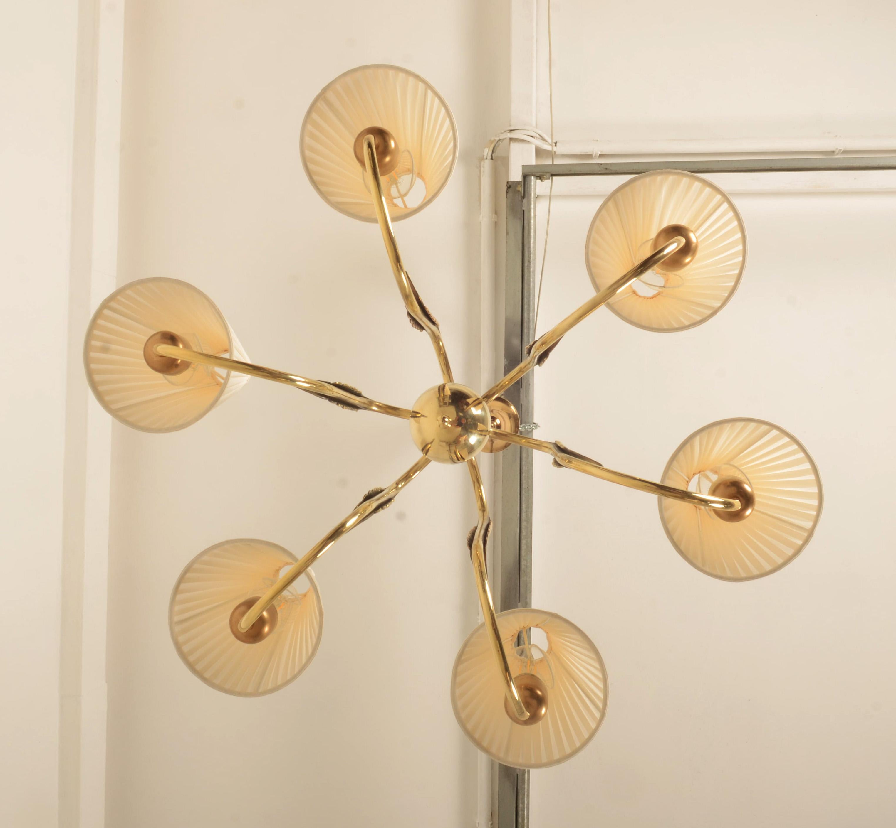 Brass Chandelier By Josef Frank For J.T. Kalmar 10