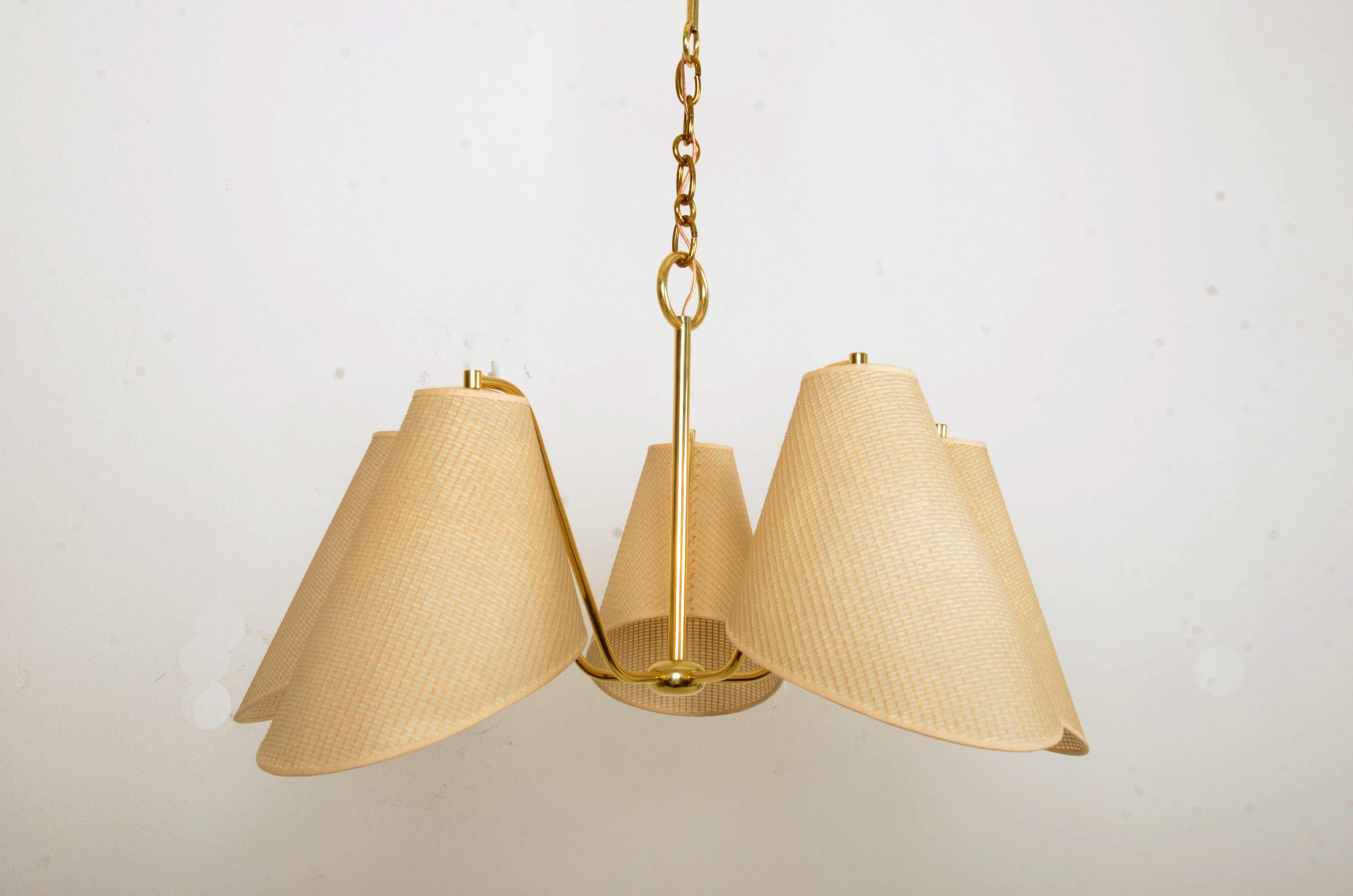 Brass Chandelier By Josef Frank For J.T. Kalmar 10