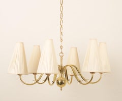 Brass Chandelier By Josef Frank For J.T. Kalmar