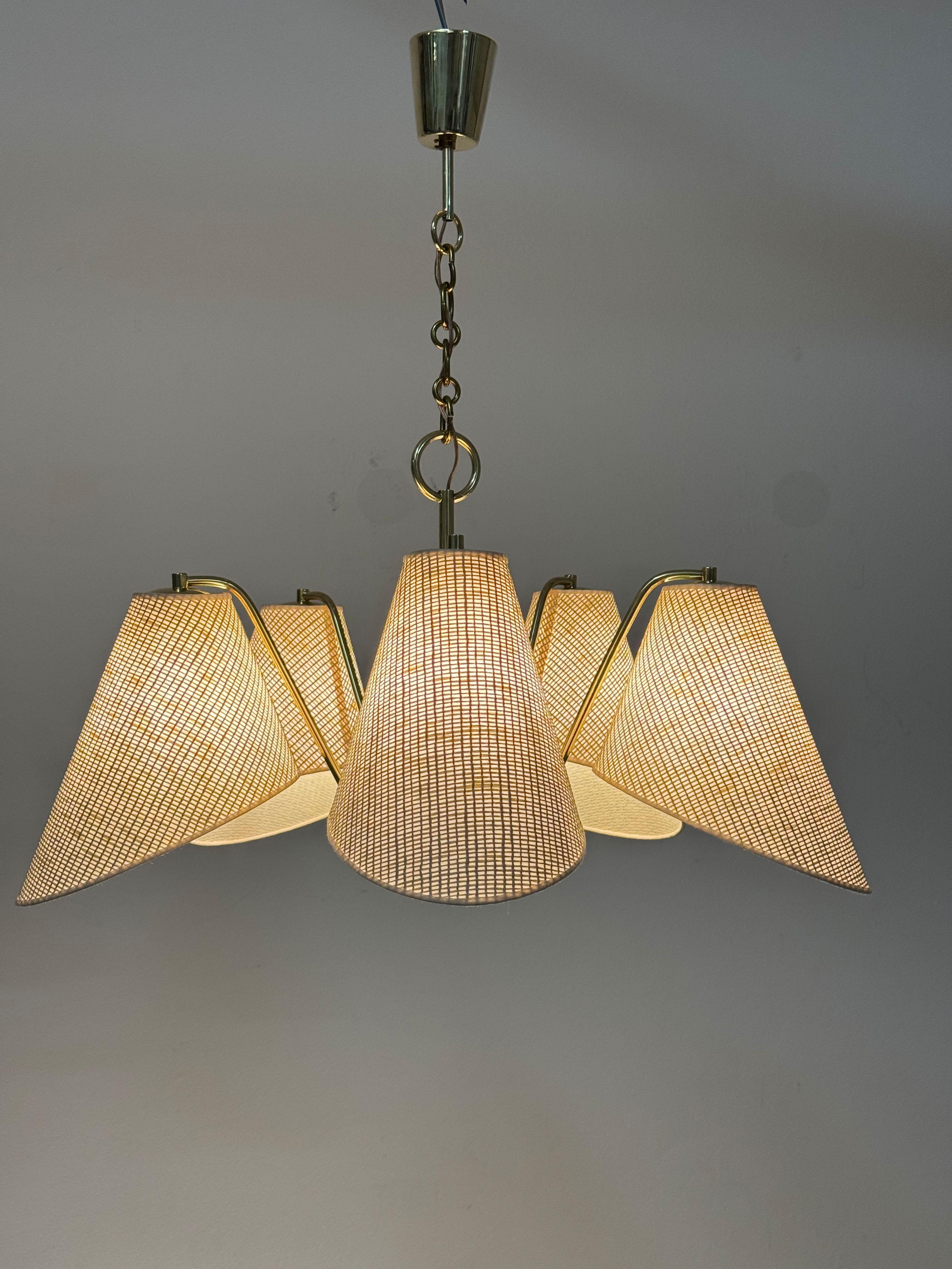 Brass Chandelier By Josef Frank For J.T. Kalmar 3