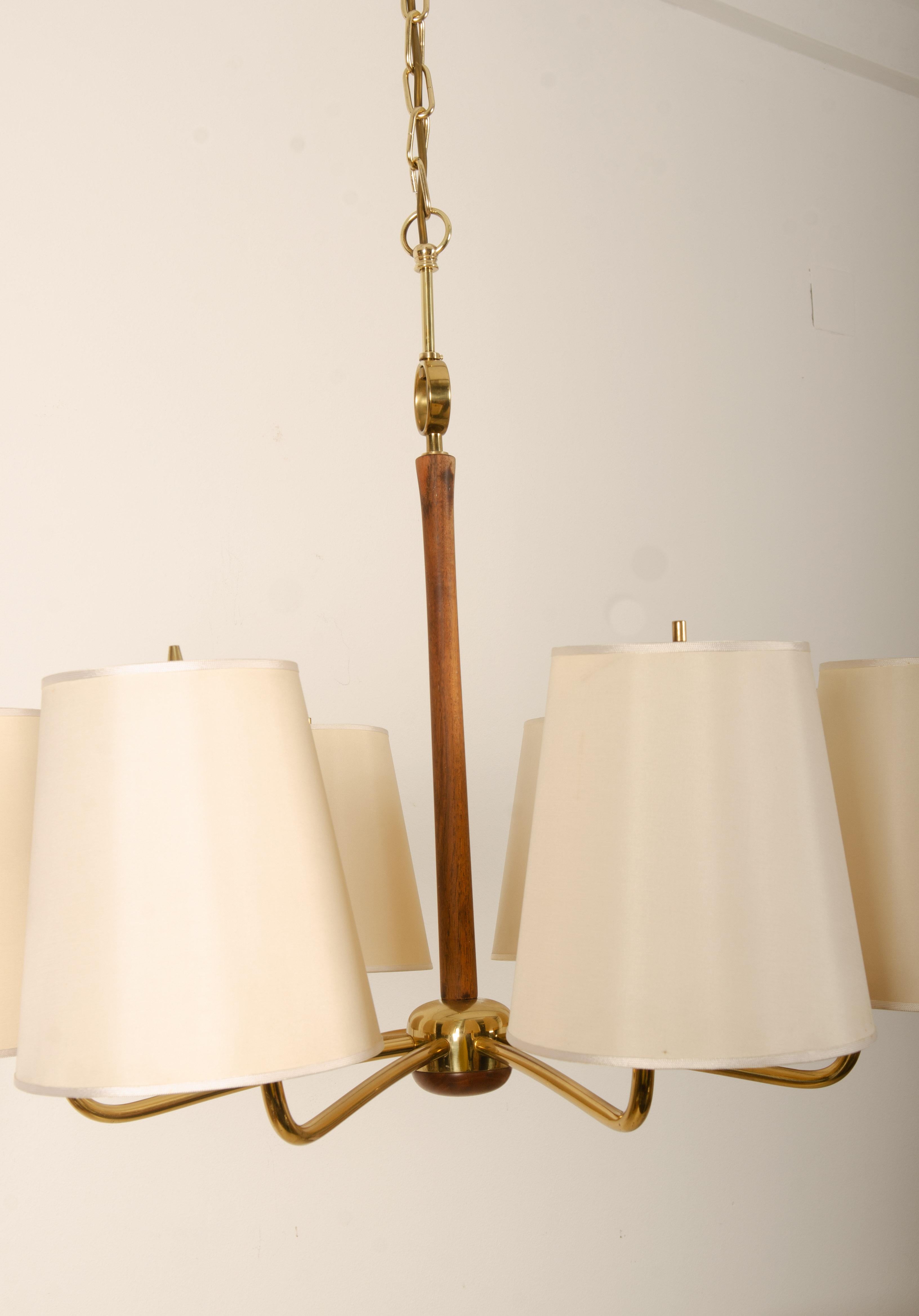 Brass Chandelier by Josef Frank for Kalmar 3