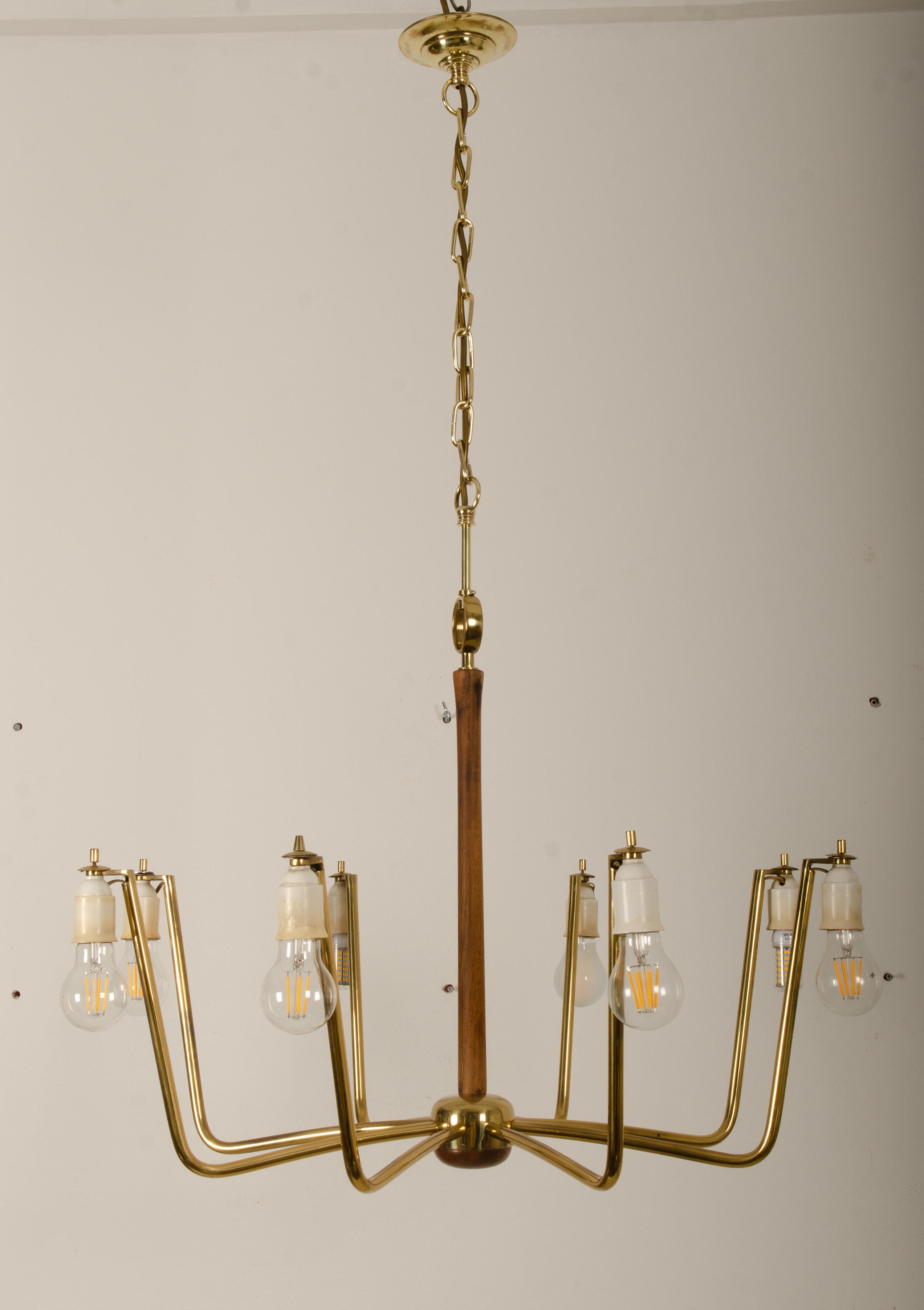 Brass Chandelier by Josef Frank for Kalmar 8