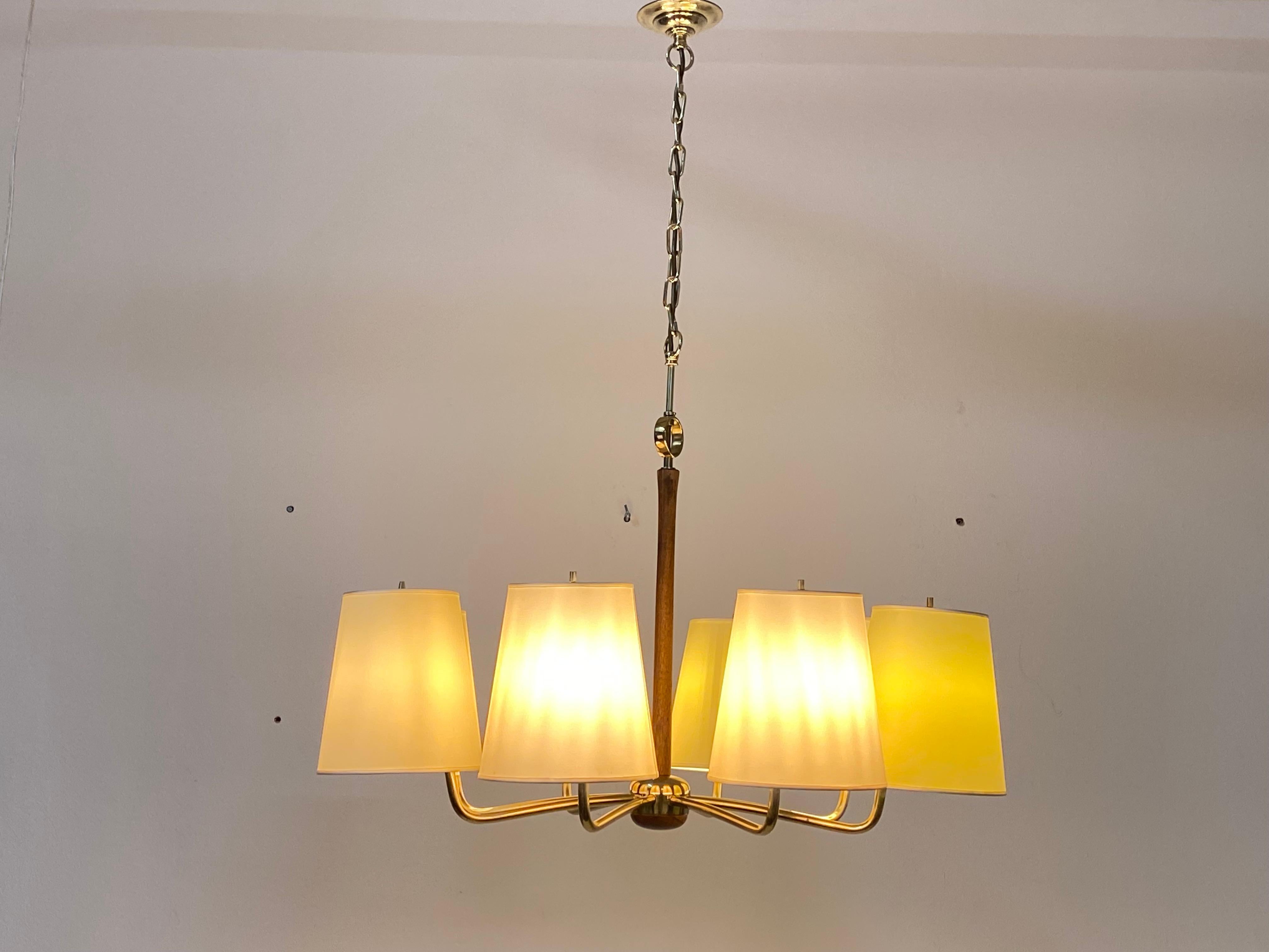 Brass Chandelier by Josef Frank for Kalmar 10