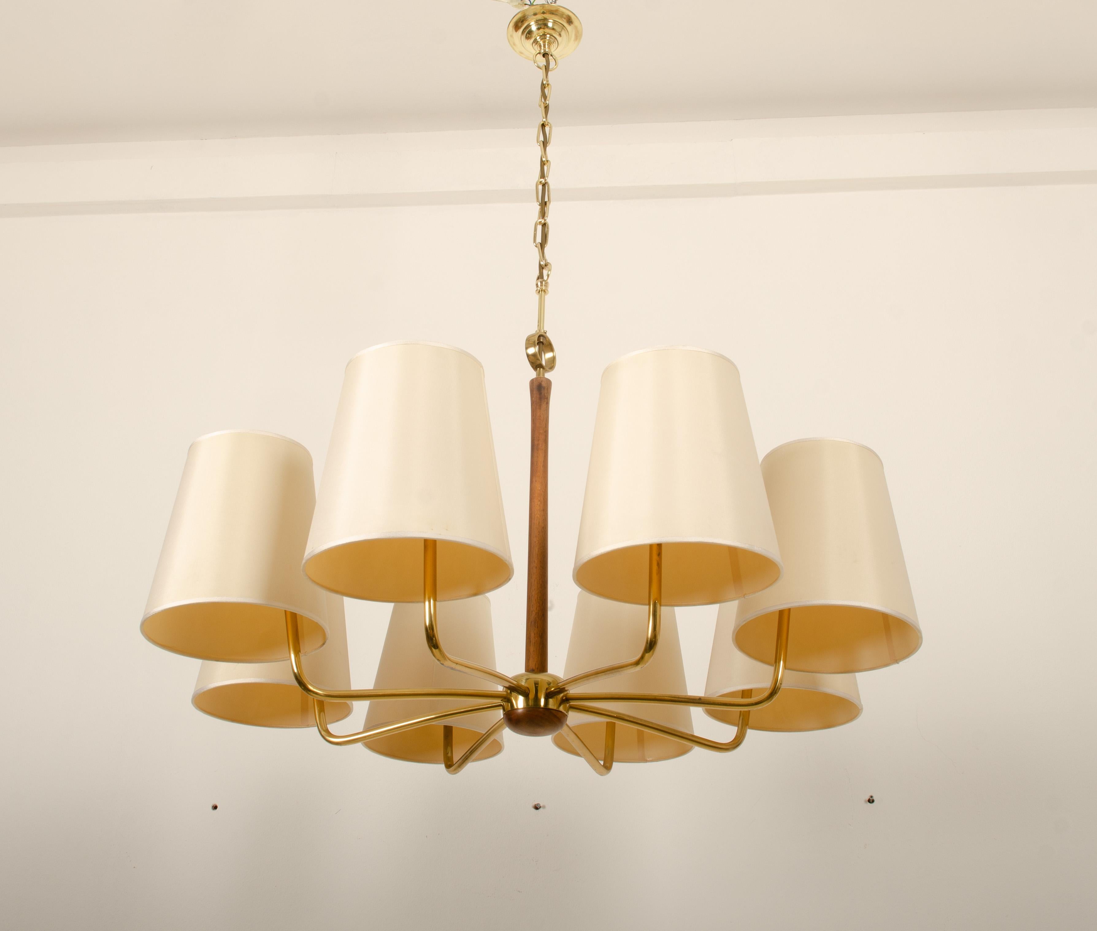 Austrian Brass Chandelier by Josef Frank for Kalmar