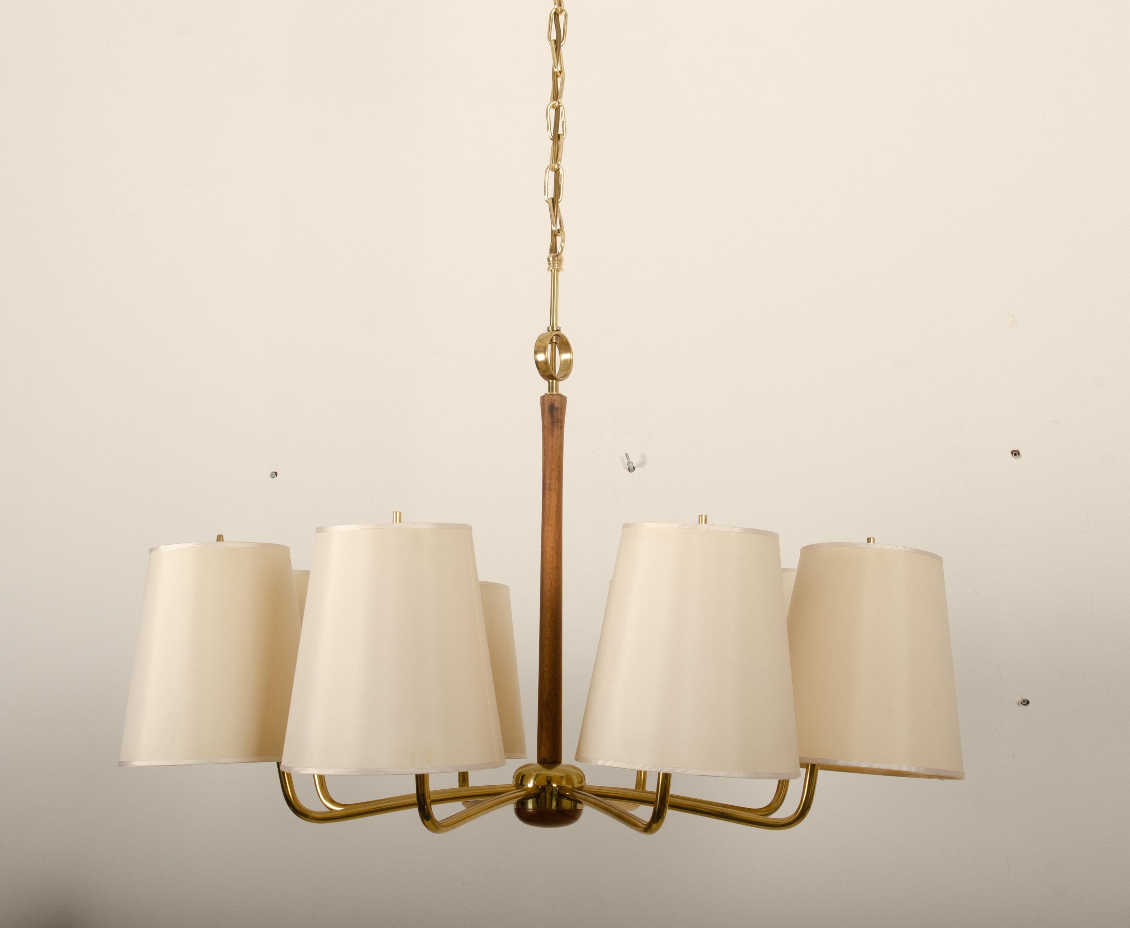 Mid-20th Century Brass Chandelier by Josef Frank for Kalmar