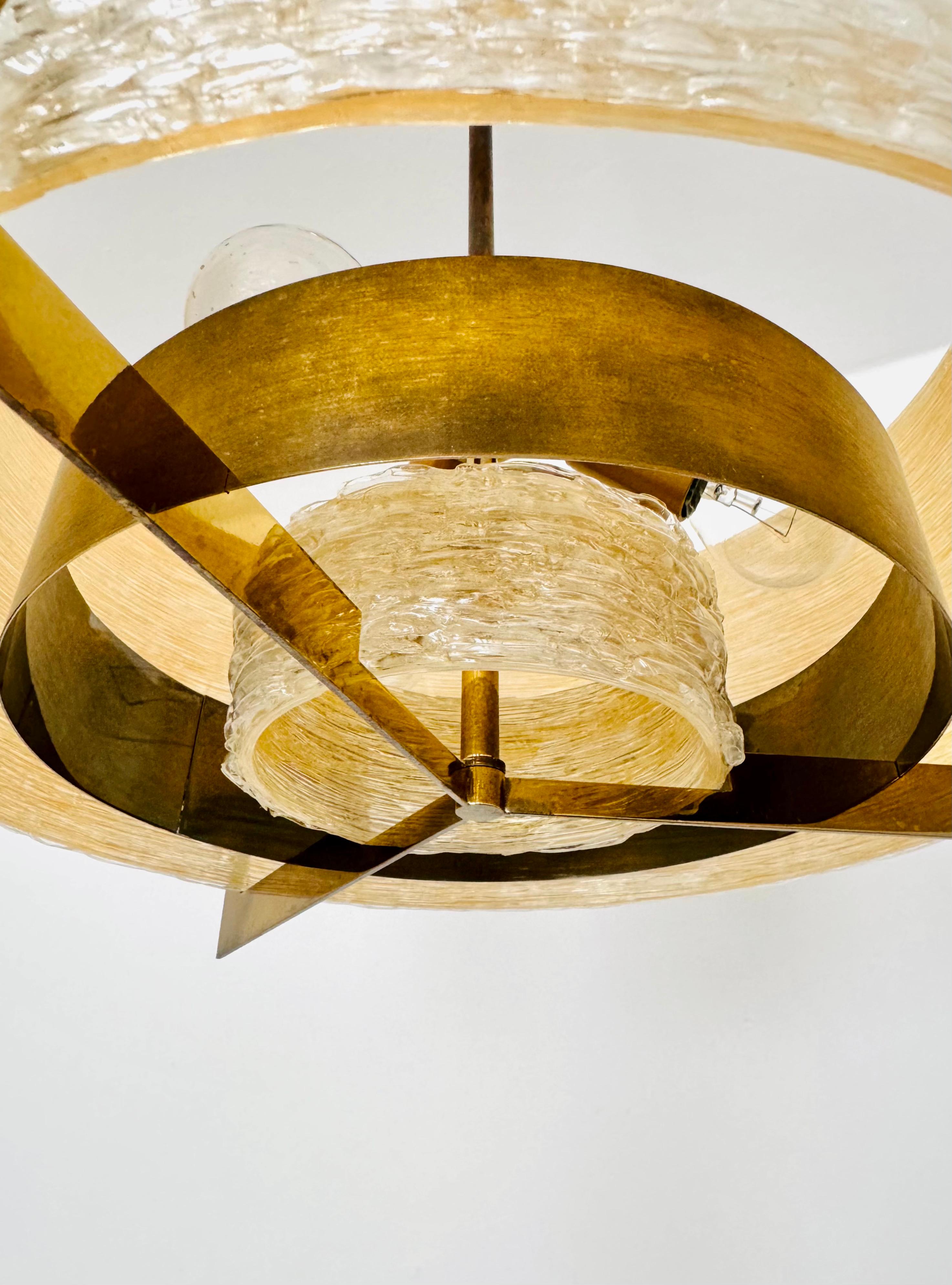 Brass Chandelier by Kaiser Leuchten For Sale 3