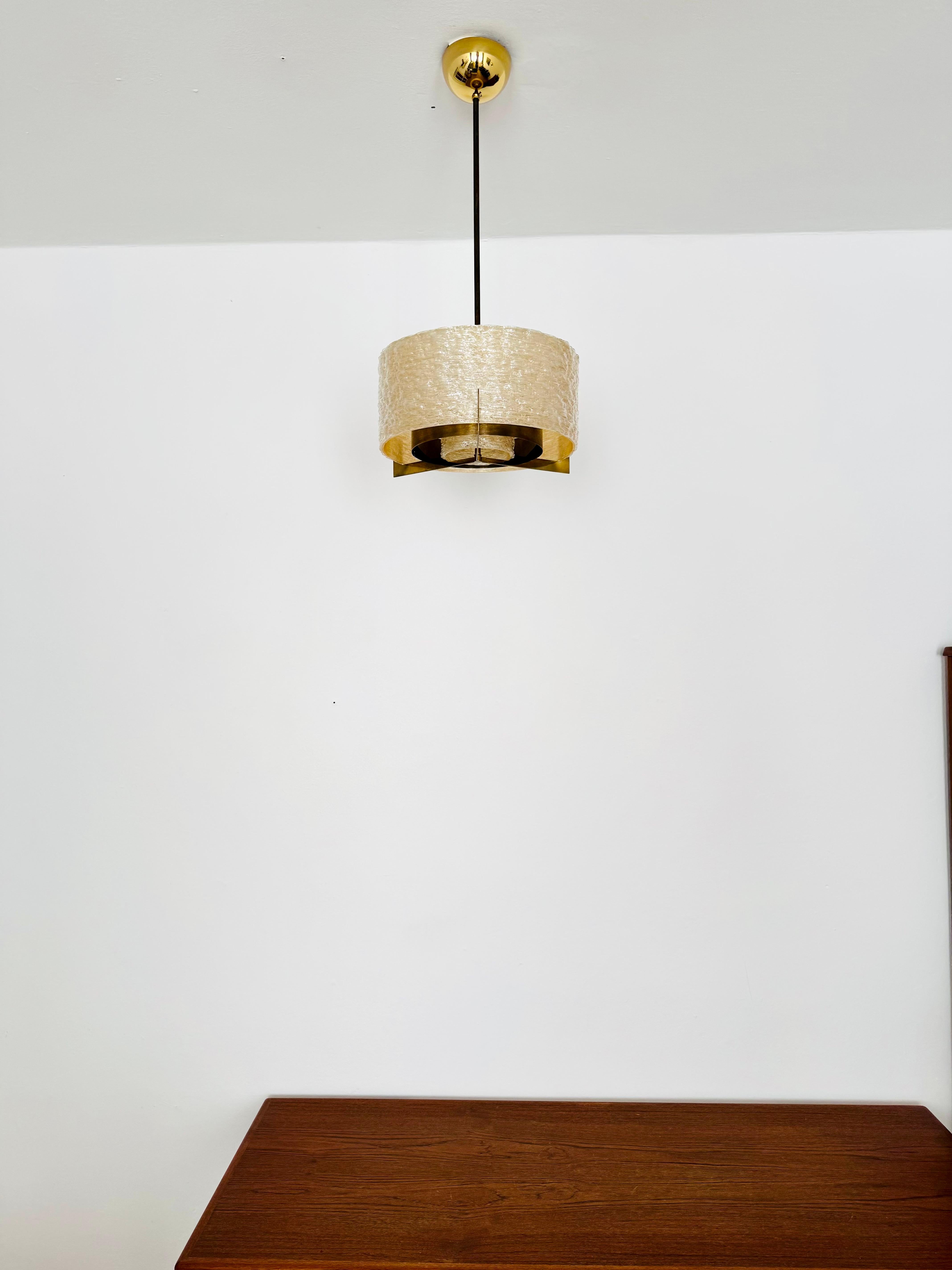 Mid-20th Century Brass Chandelier by Kaiser Leuchten For Sale