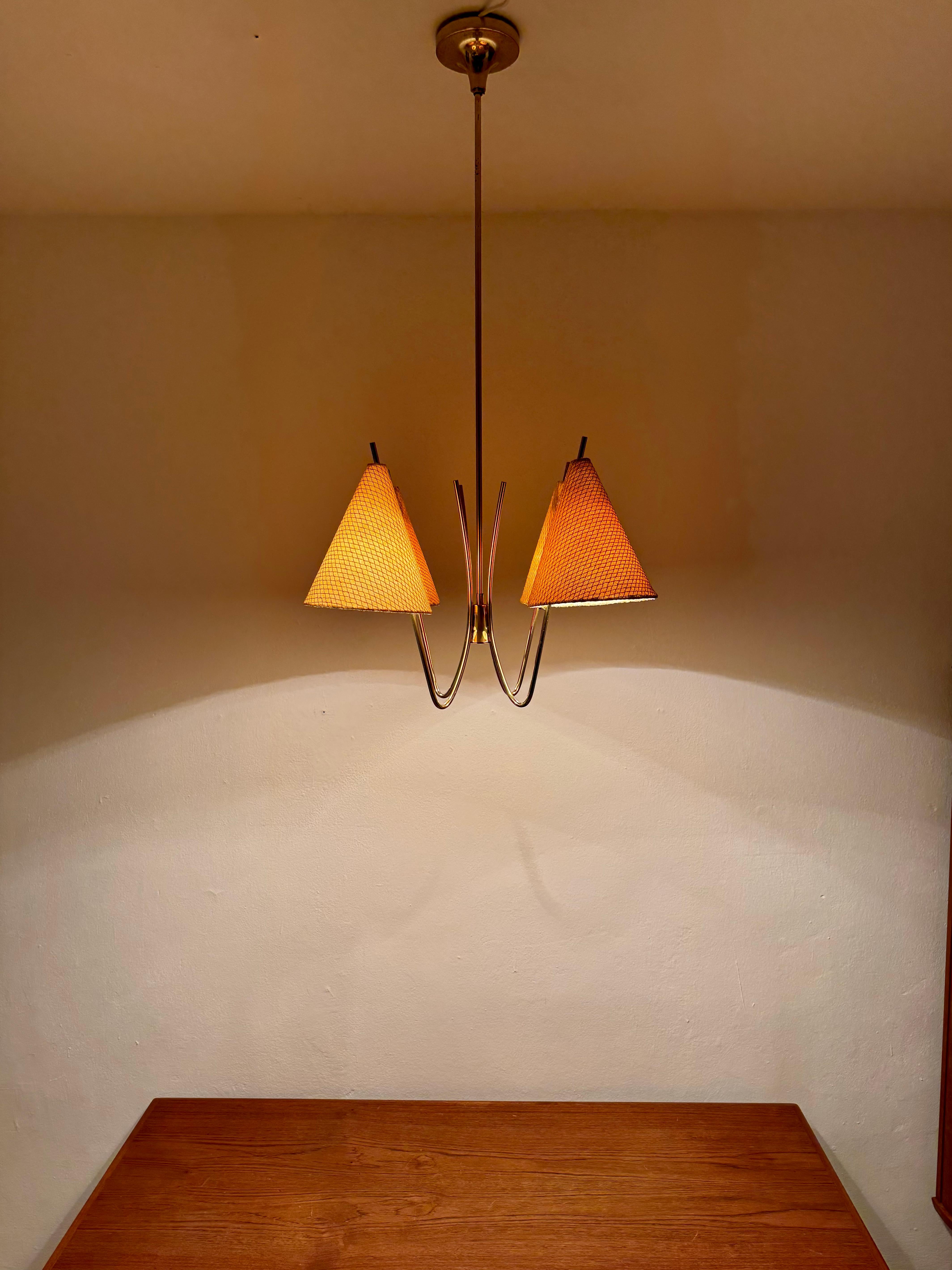Lampadario in ottone di Rupert Nikoll in vendita 3