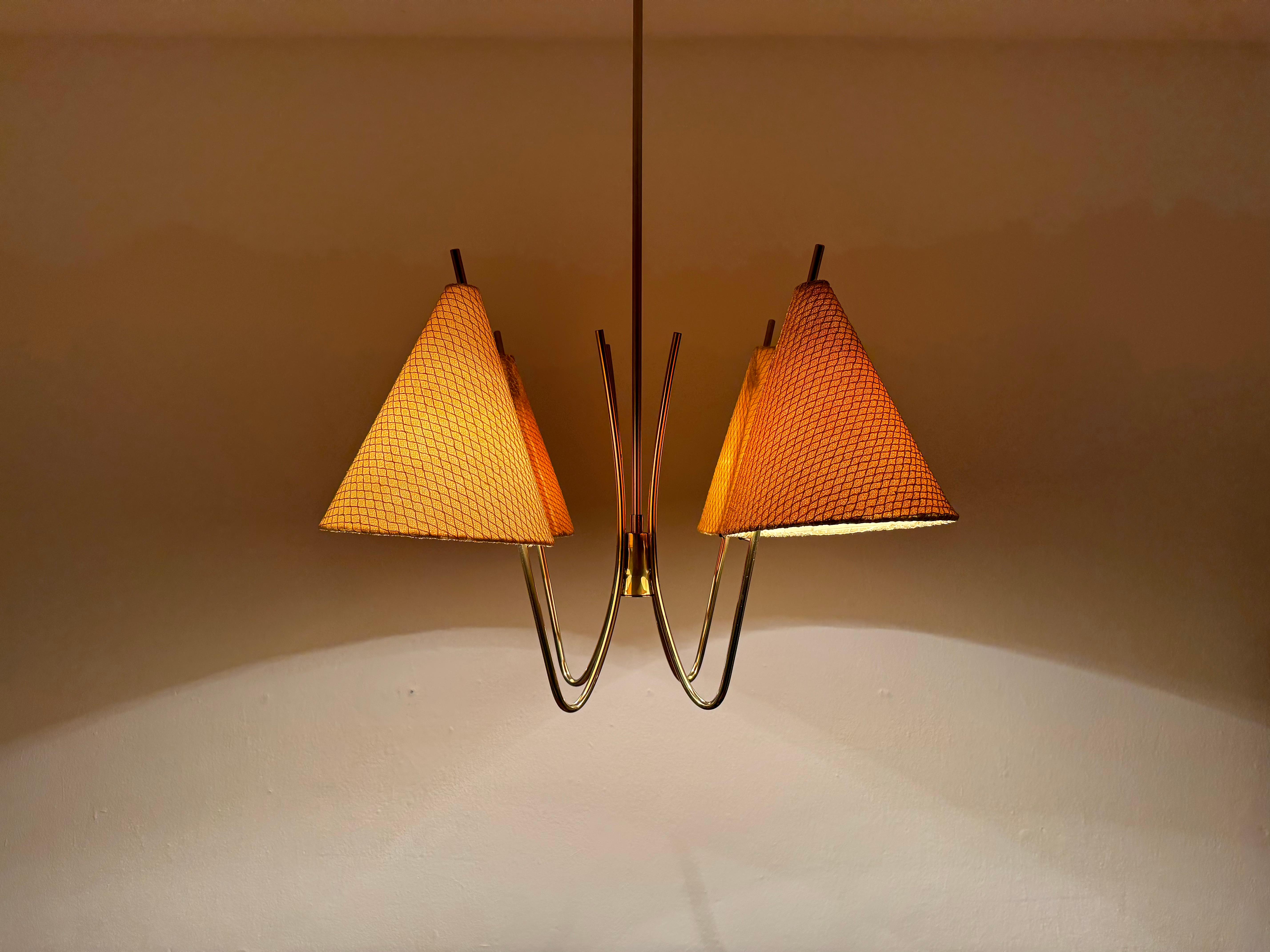 Lampadario in ottone di Rupert Nikoll in vendita 4