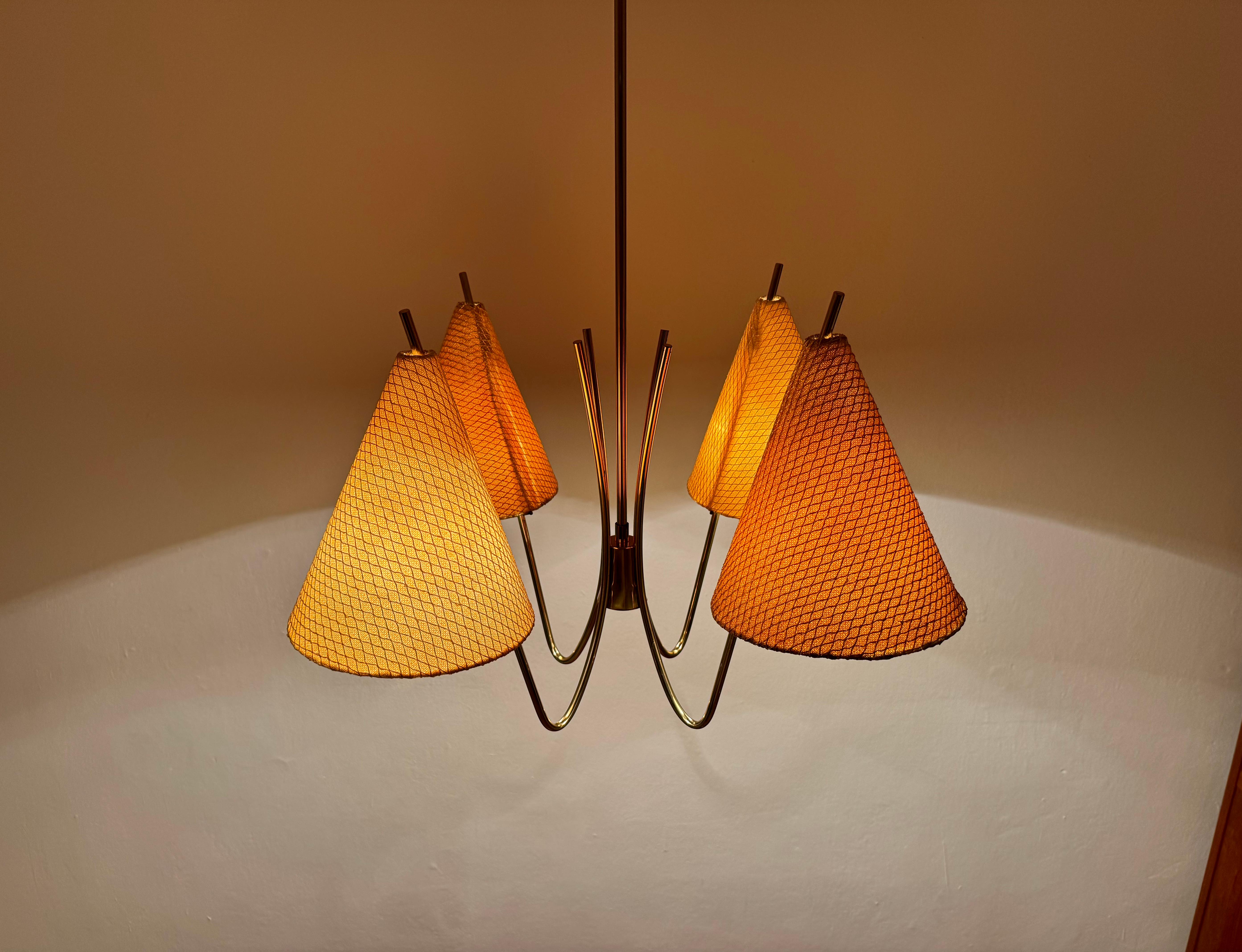 Lampadario in ottone di Rupert Nikoll in vendita 5