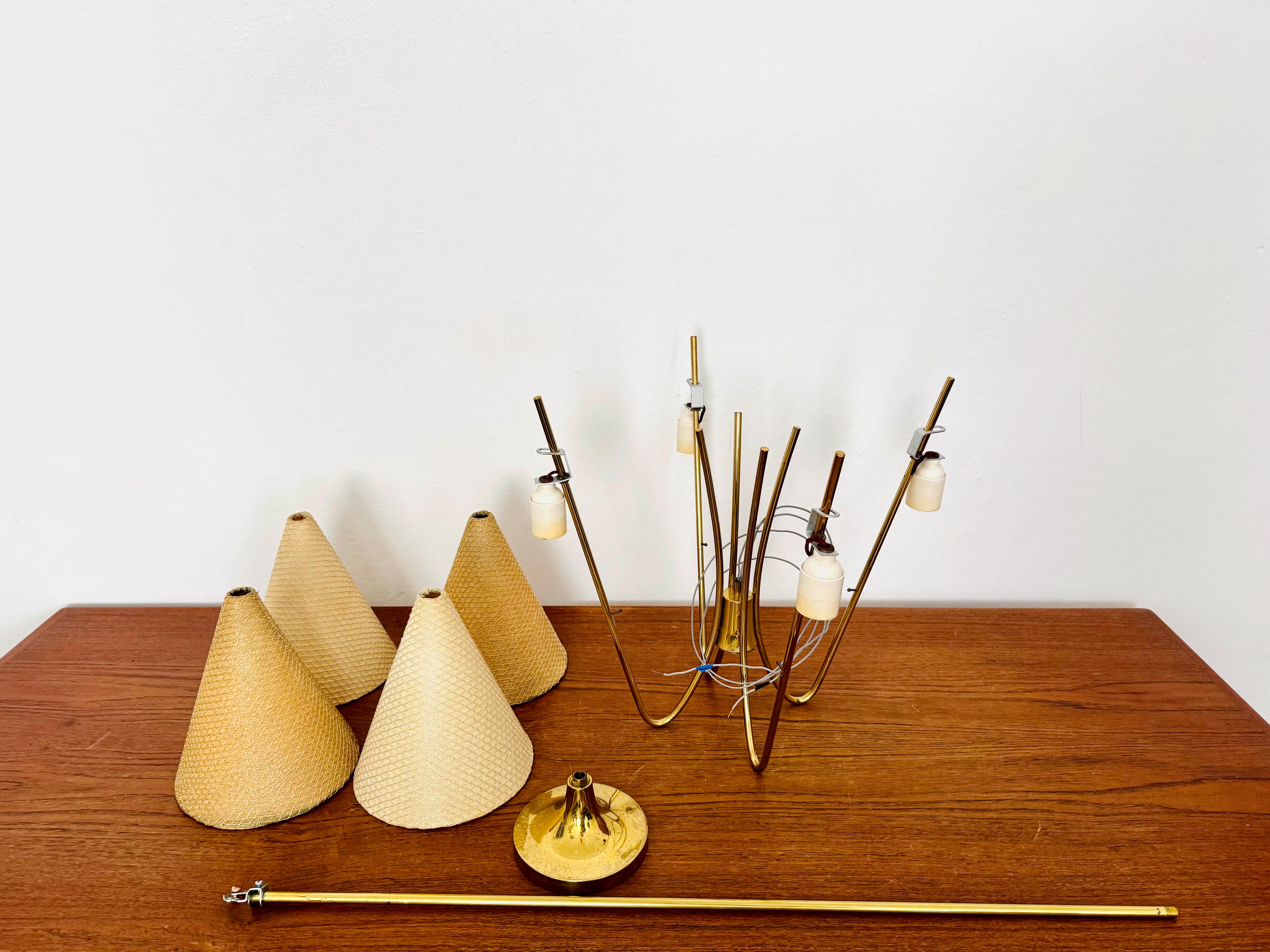 Lampadario in ottone di Rupert Nikoll in vendita 7